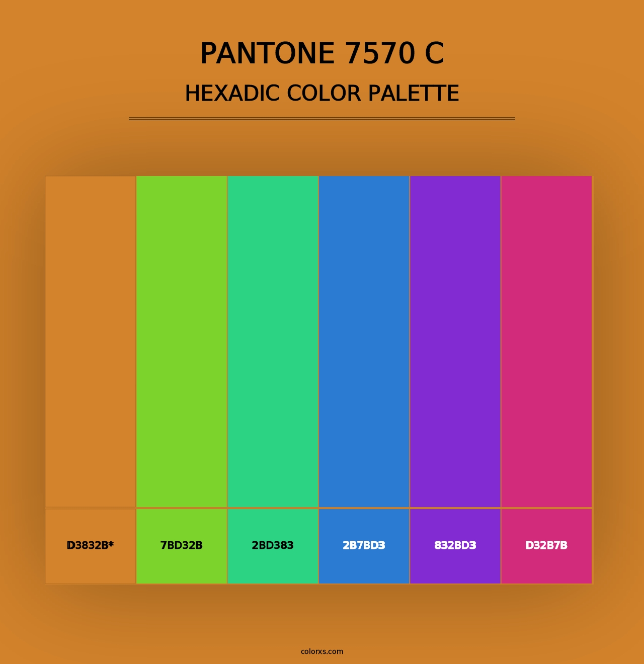 PANTONE 7570 C - Hexadic Color Palette