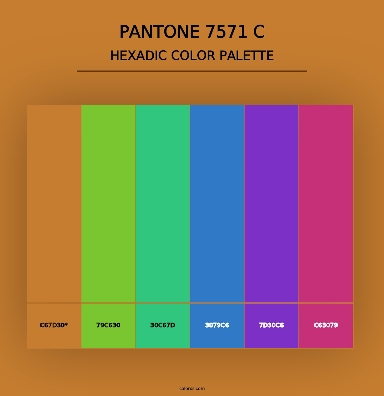 PANTONE 7571 C - Hexadic Color Palette