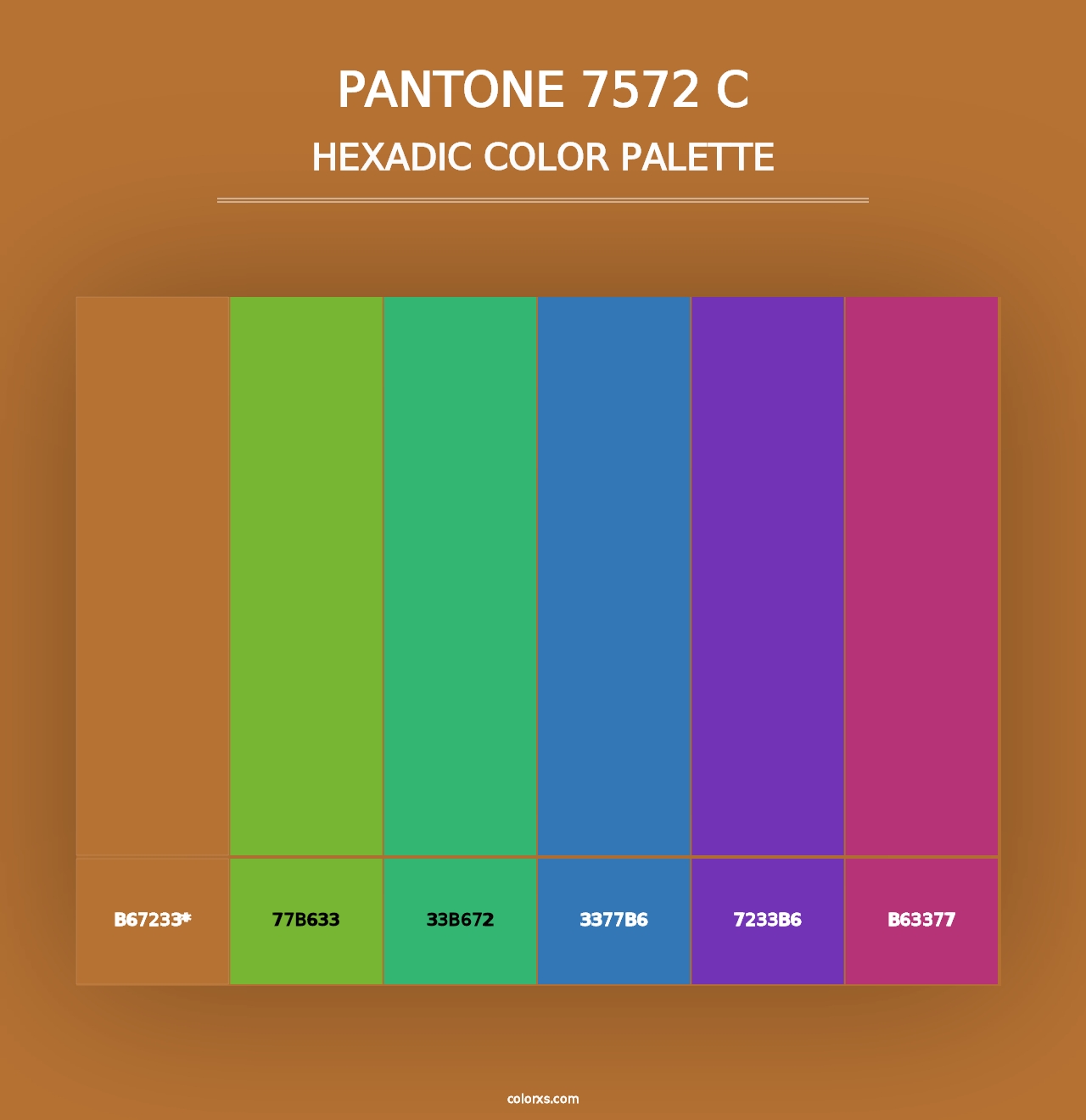 PANTONE 7572 C - Hexadic Color Palette