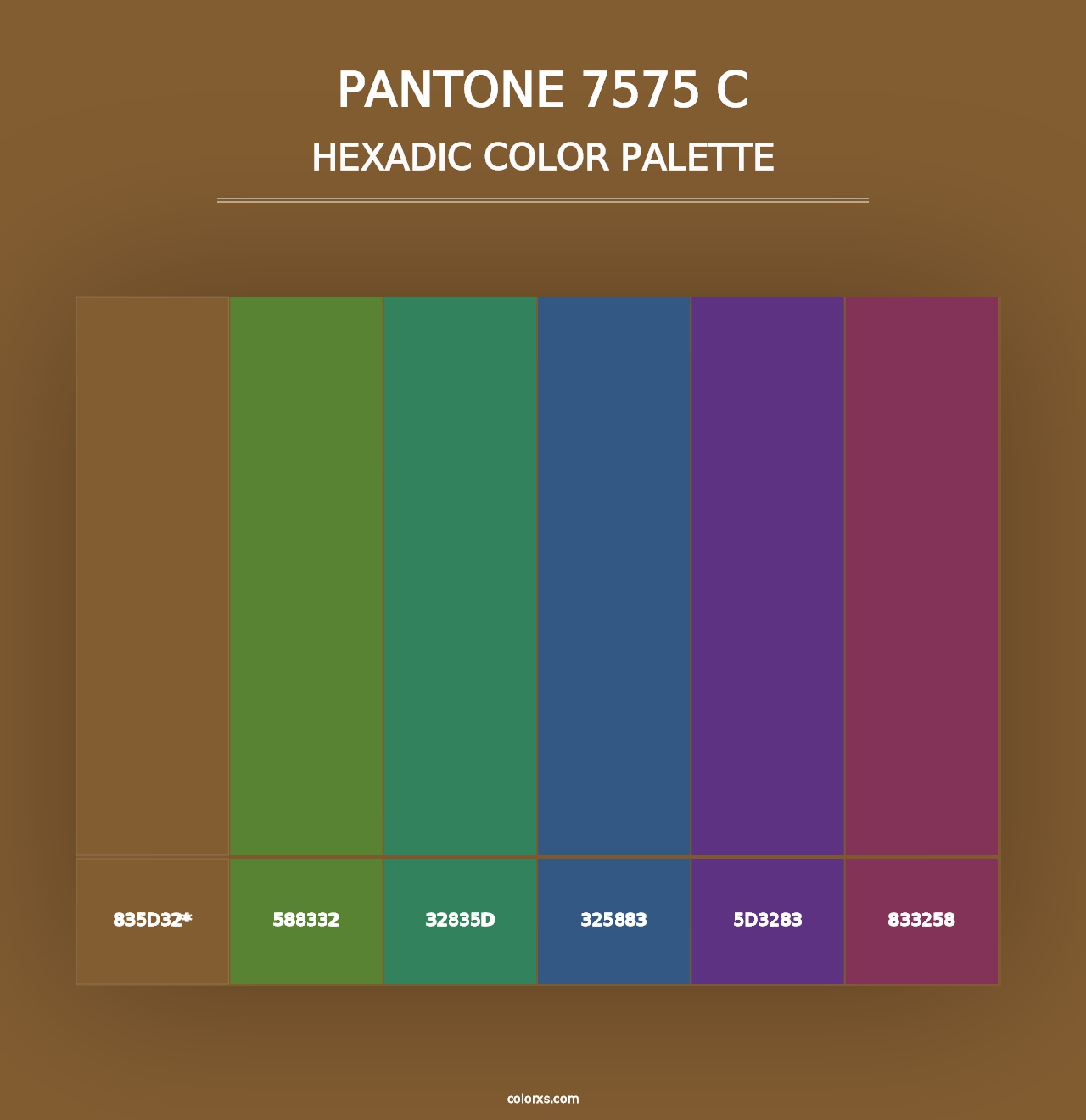 PANTONE 7575 C - Hexadic Color Palette