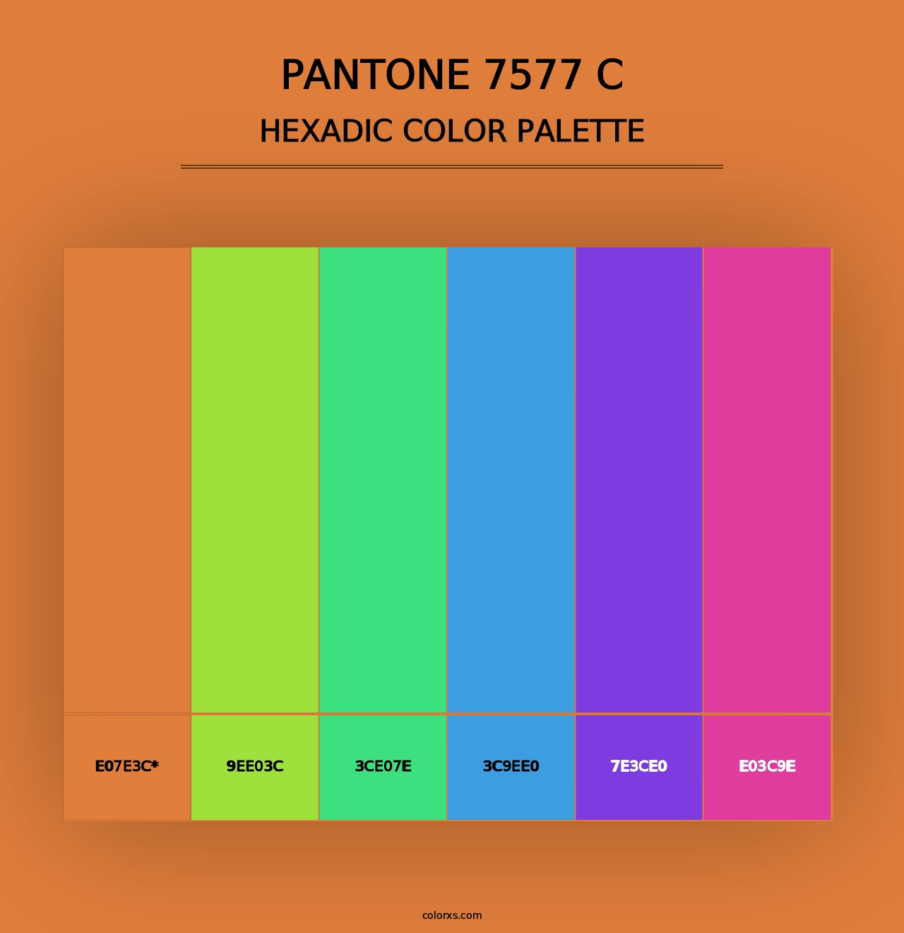 PANTONE 7577 C - Hexadic Color Palette