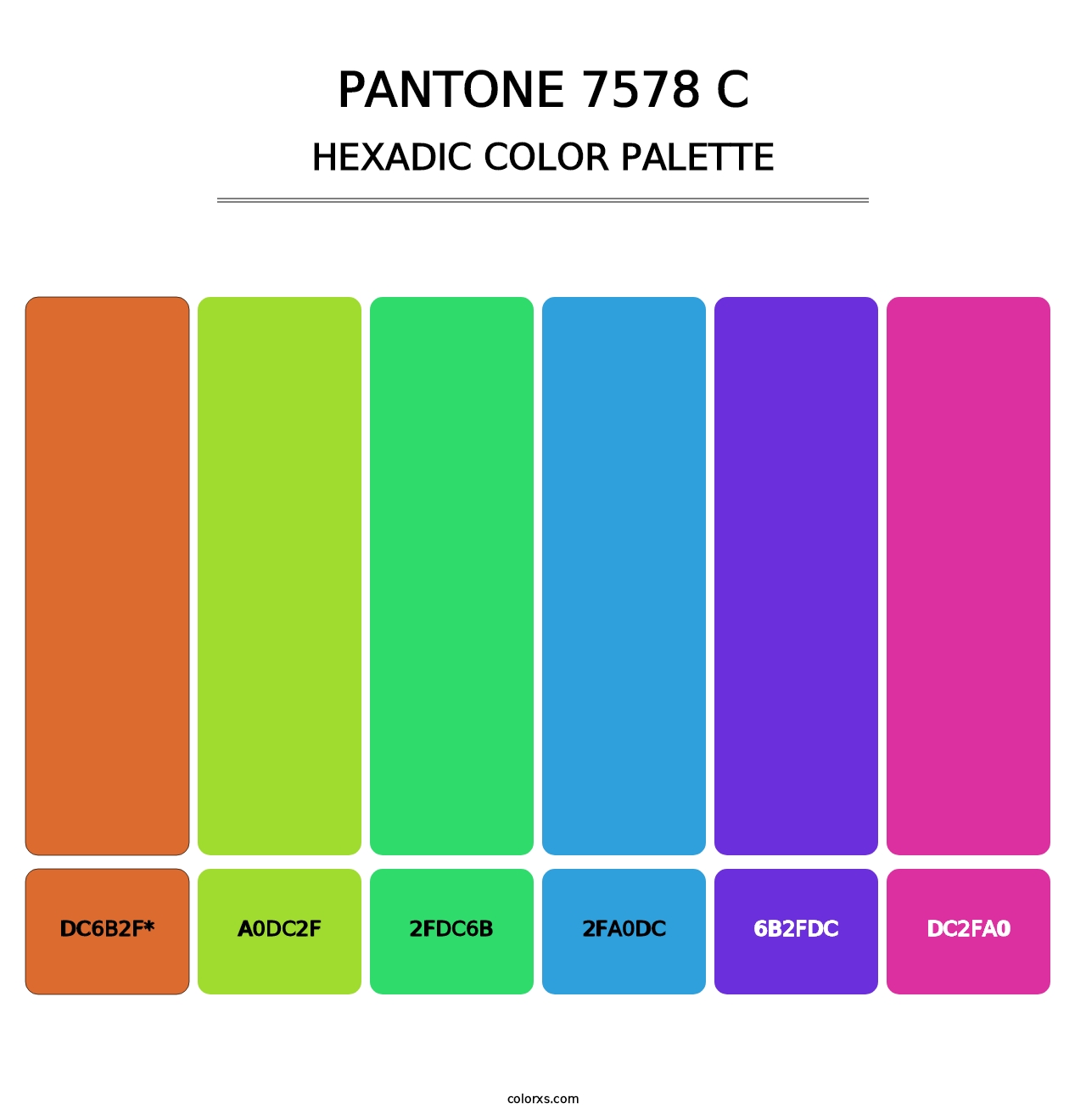 PANTONE 7578 C - Hexadic Color Palette