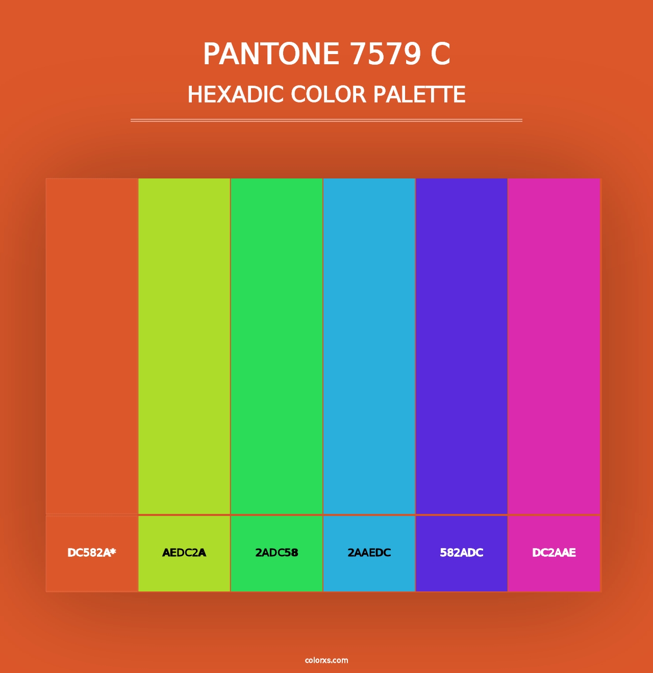 PANTONE 7579 C - Hexadic Color Palette