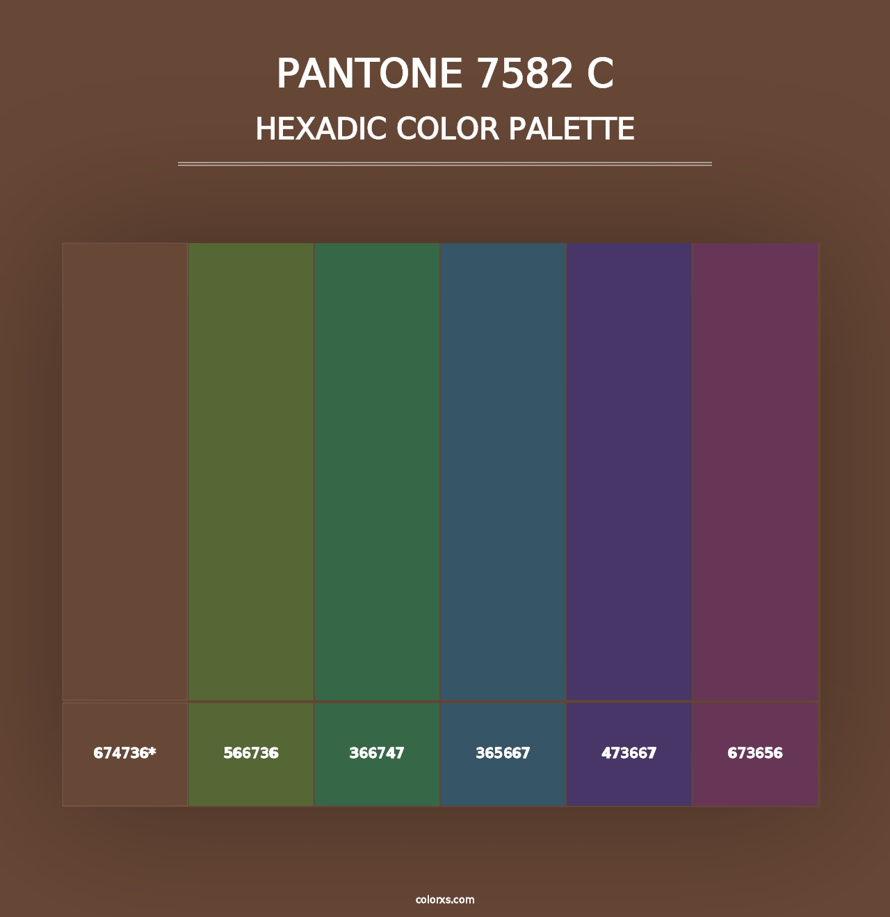 PANTONE 7582 C - Hexadic Color Palette