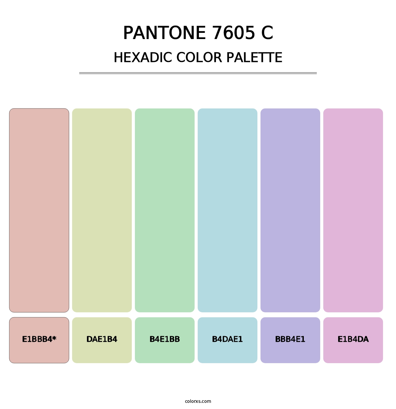 PANTONE 7605 C - Hexadic Color Palette