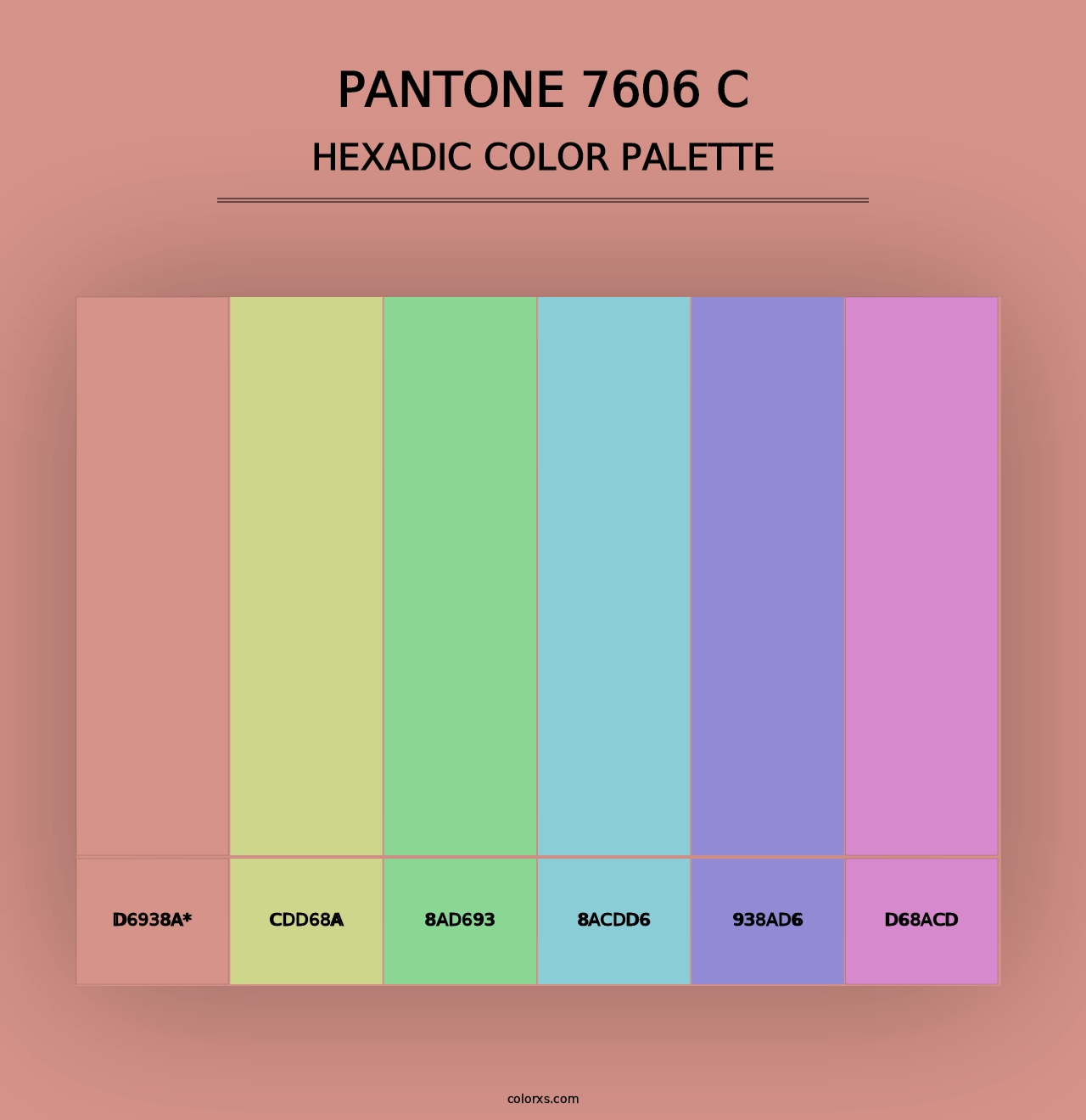 PANTONE 7606 C - Hexadic Color Palette