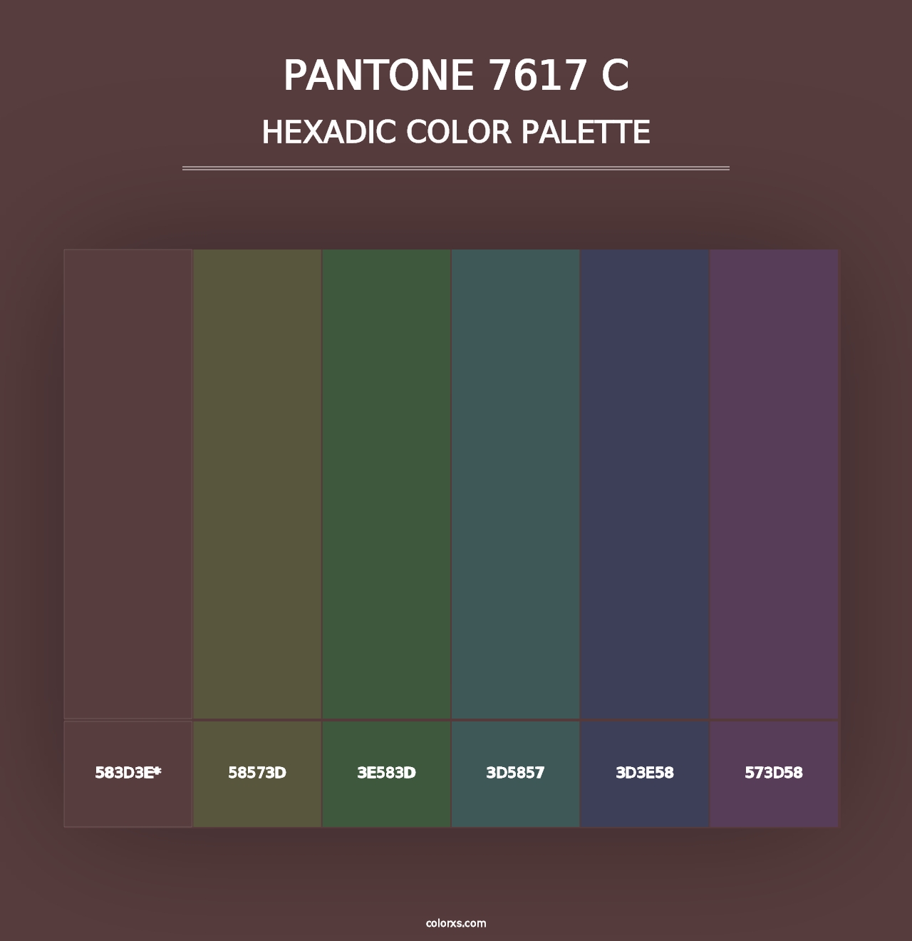 PANTONE 7617 C - Hexadic Color Palette