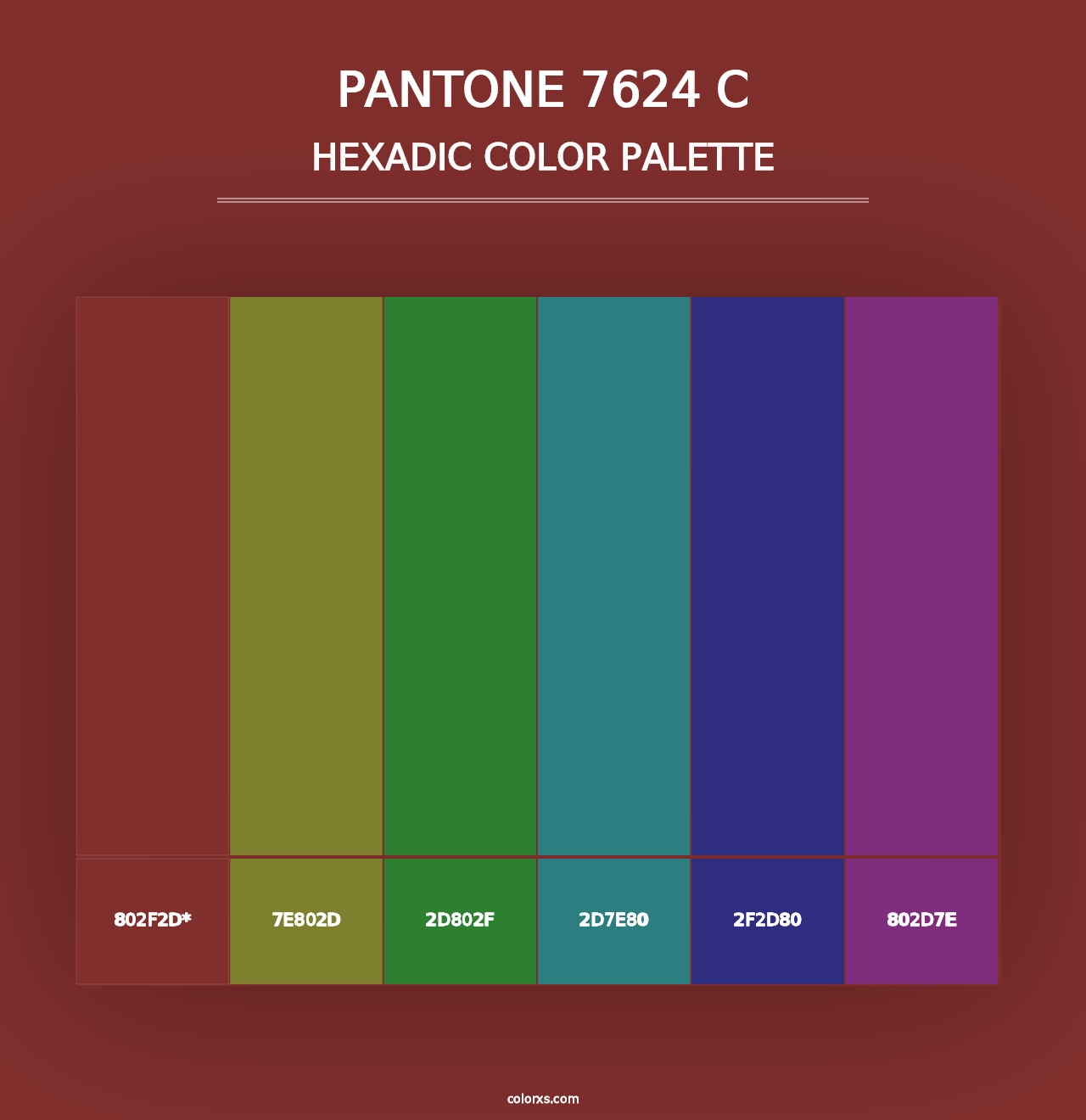 PANTONE 7624 C - Hexadic Color Palette