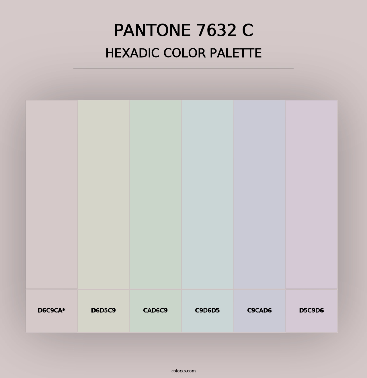 PANTONE 7632 C - Hexadic Color Palette