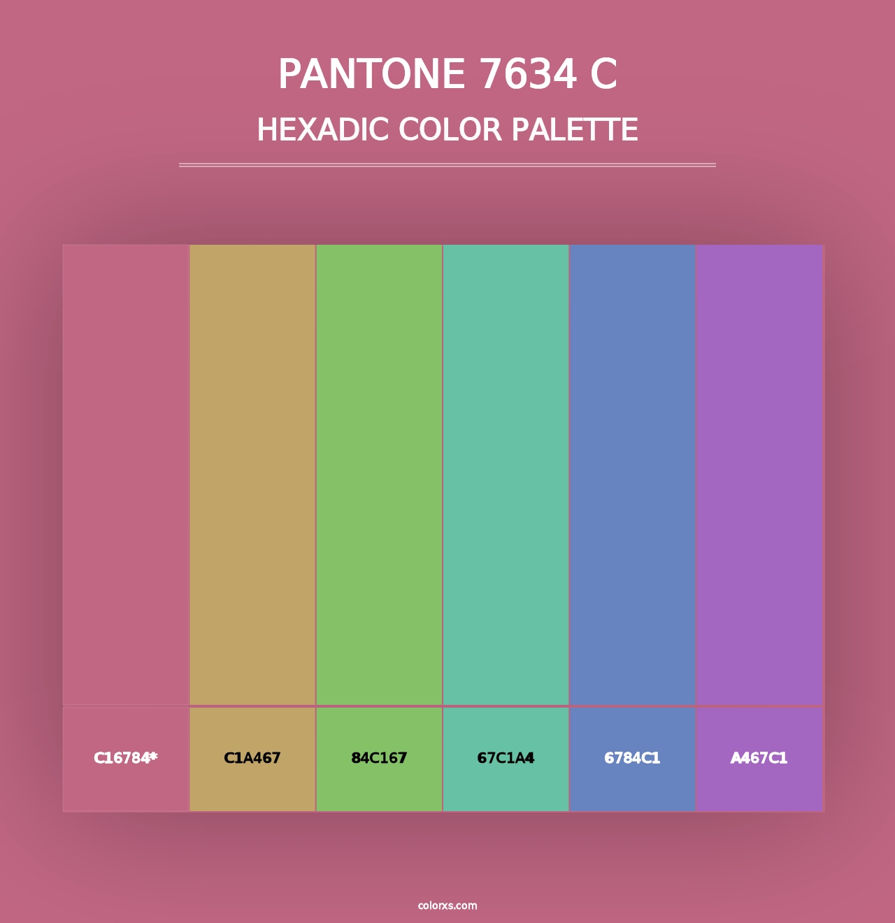 PANTONE 7634 C - Hexadic Color Palette