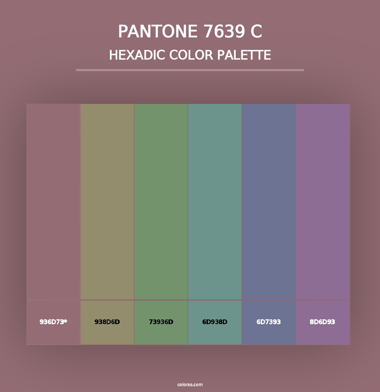 PANTONE 7639 C - Hexadic Color Palette