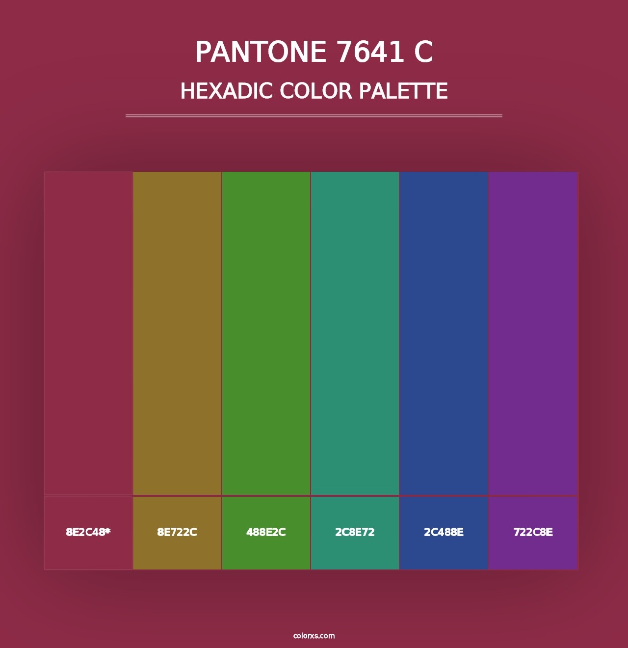 PANTONE 7641 C - Hexadic Color Palette