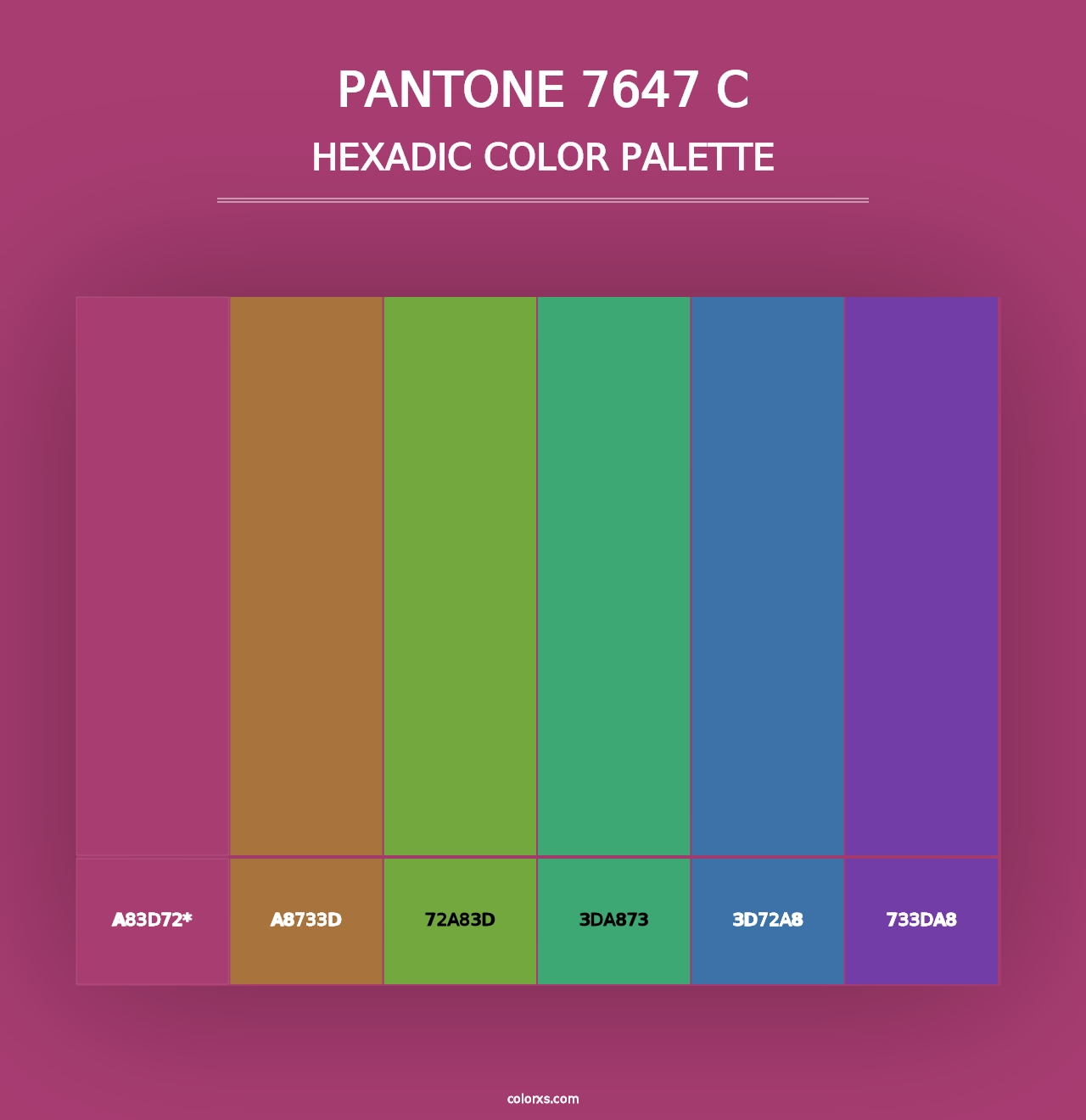 PANTONE 7647 C - Hexadic Color Palette