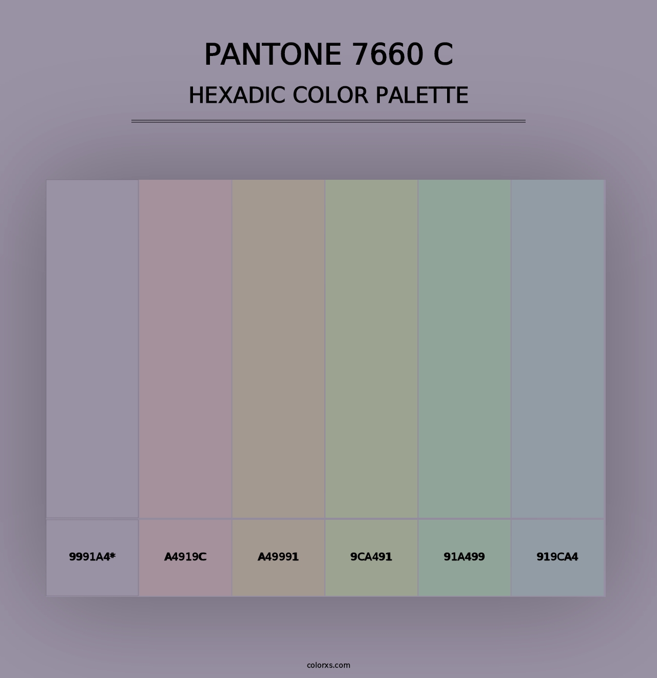 PANTONE 7660 C - Hexadic Color Palette