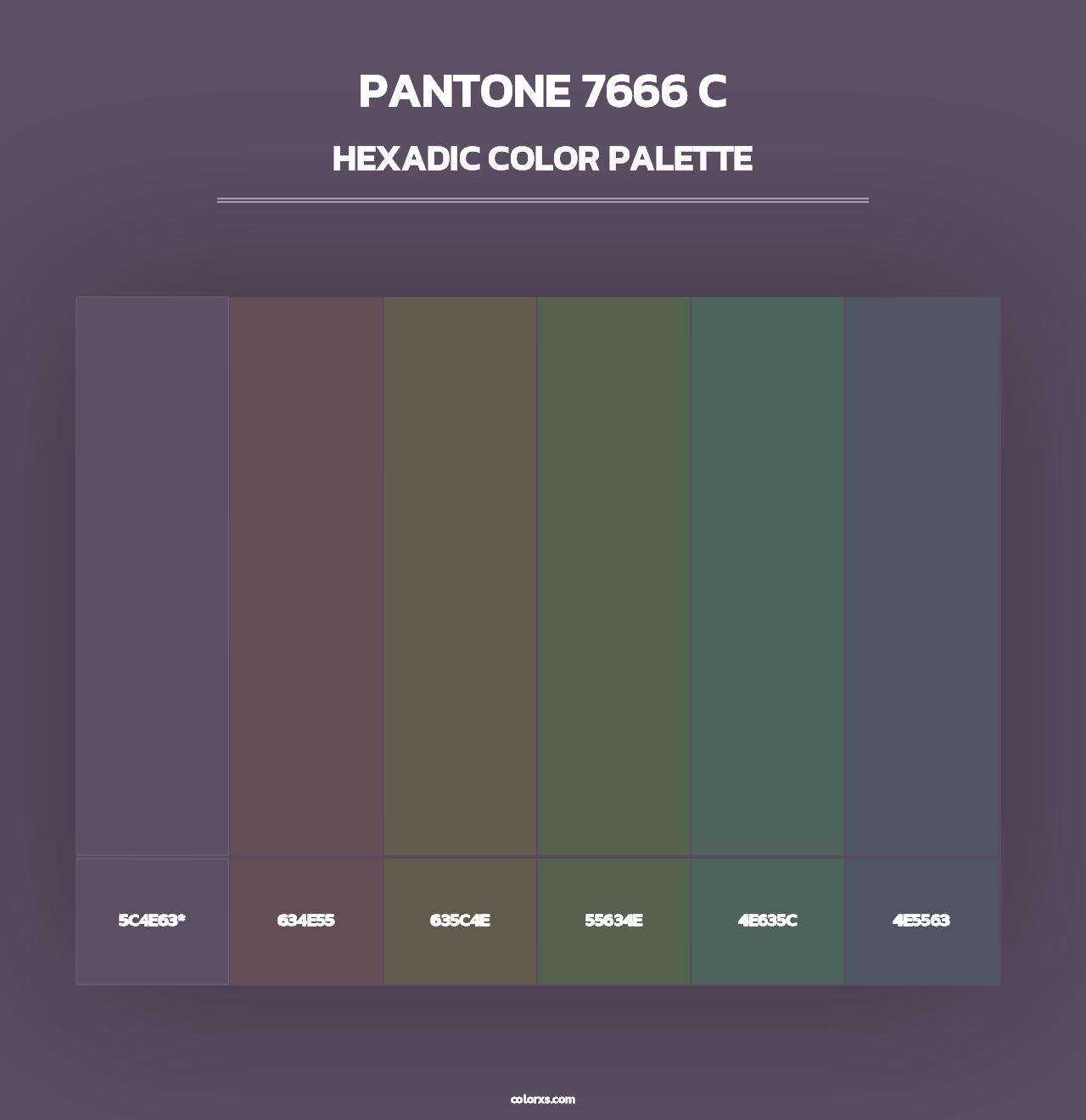 PANTONE 7666 C - Hexadic Color Palette