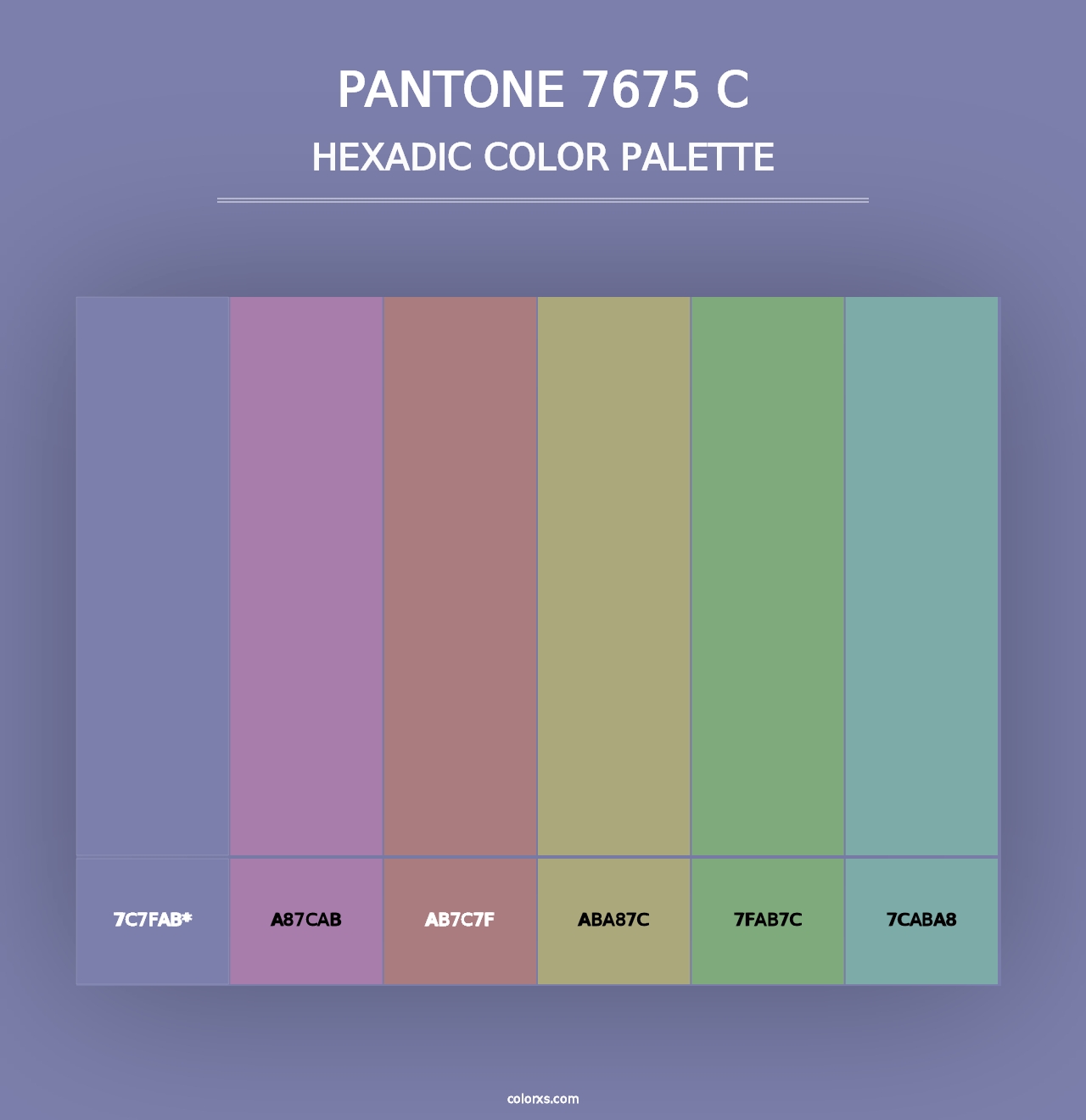 PANTONE 7675 C - Hexadic Color Palette