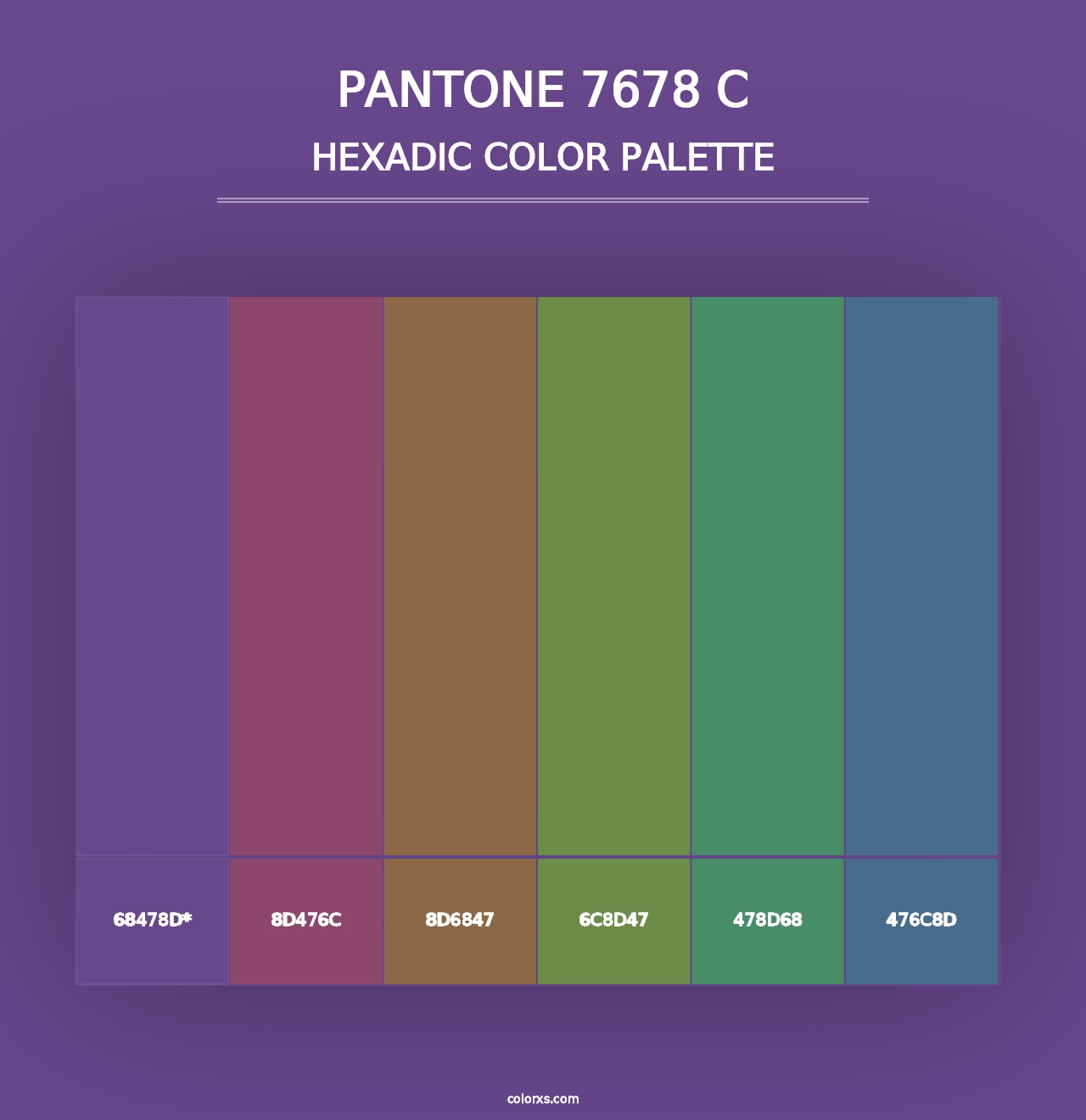 PANTONE 7678 C - Hexadic Color Palette