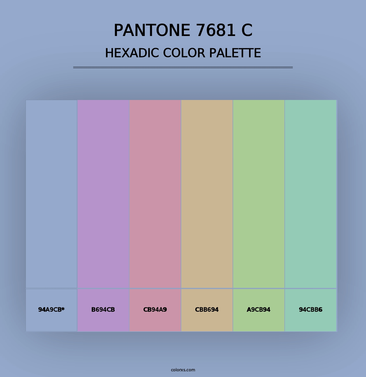 PANTONE 7681 C - Hexadic Color Palette