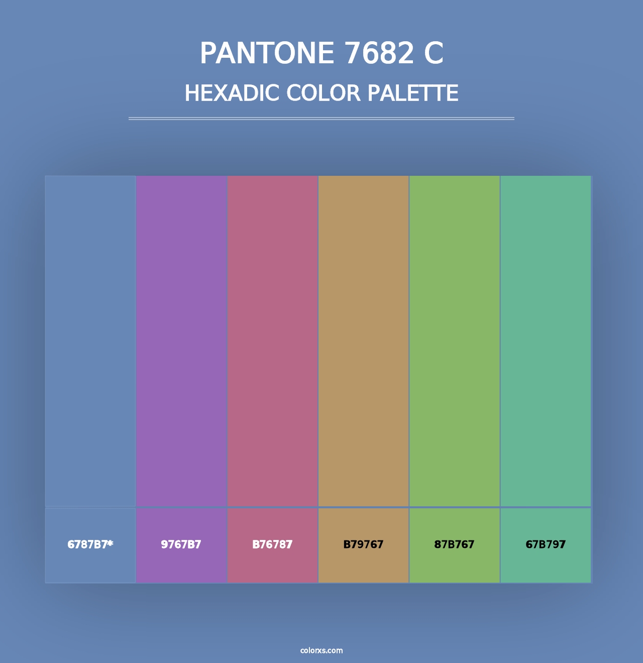 PANTONE 7682 C - Hexadic Color Palette