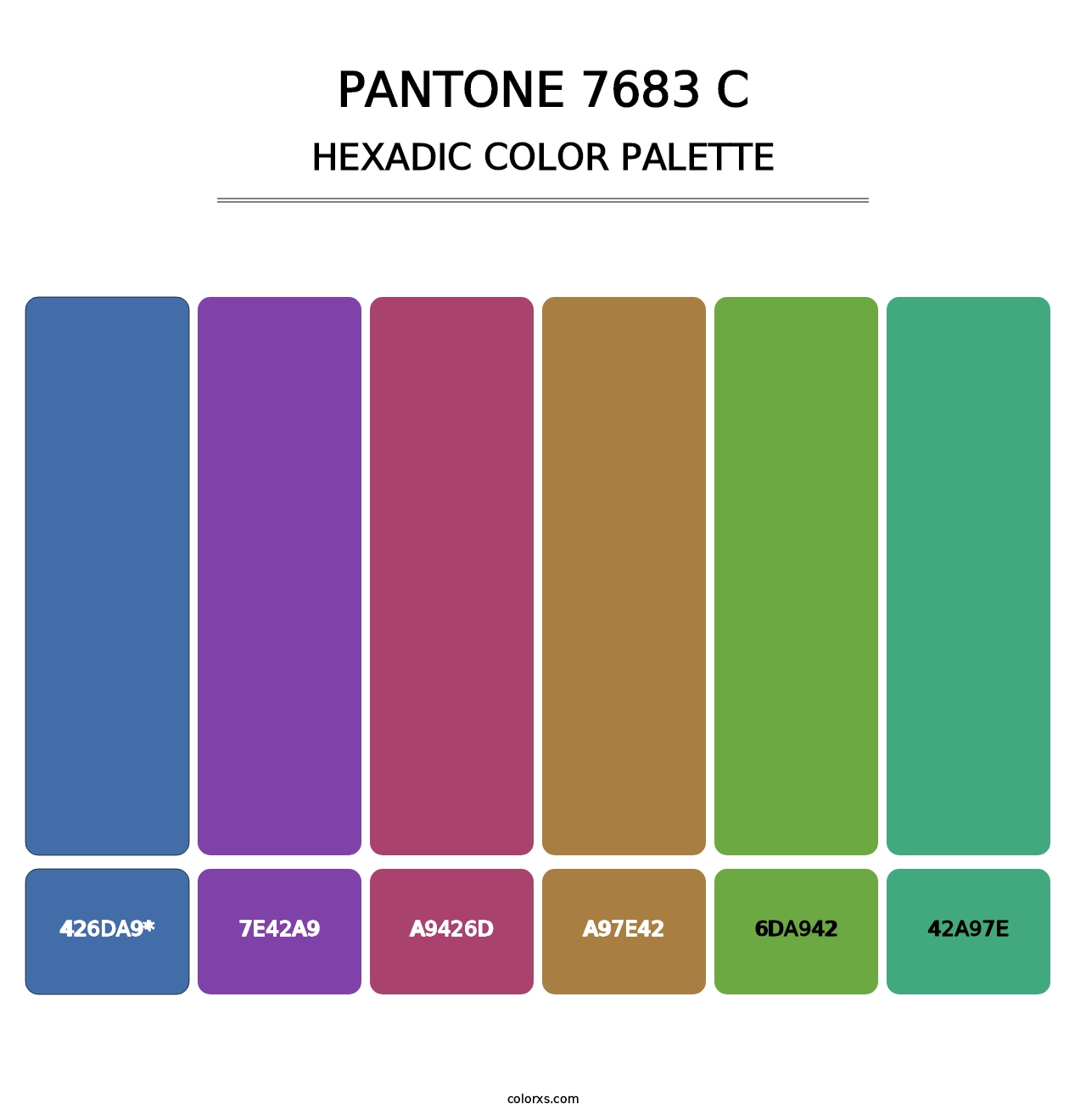 PANTONE 7683 C - Hexadic Color Palette