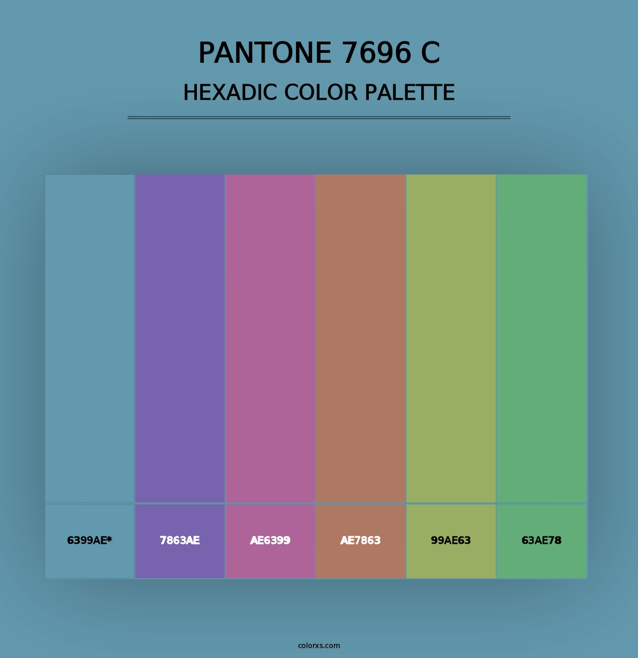 PANTONE 7696 C - Hexadic Color Palette