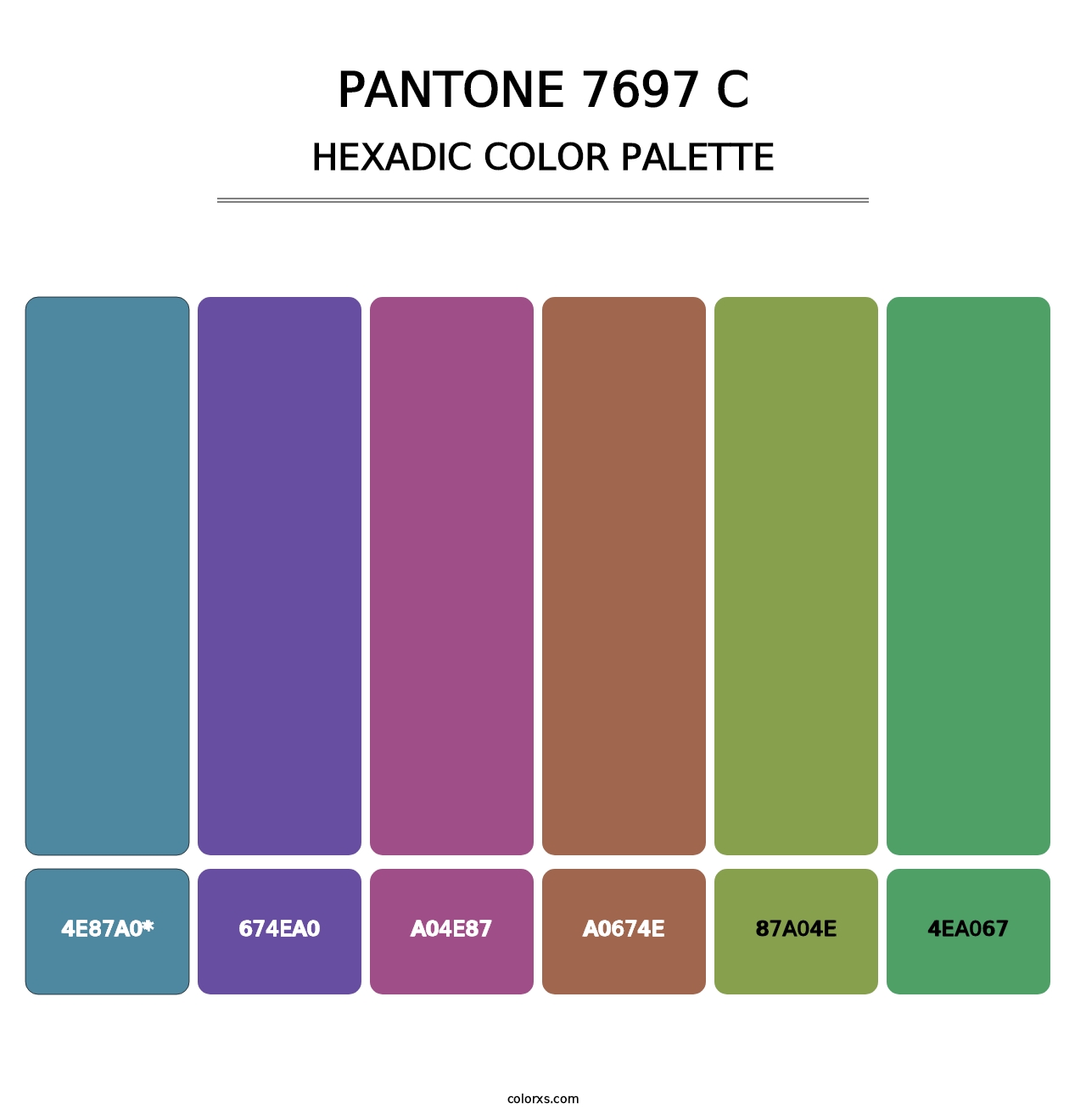 PANTONE 7697 C - Hexadic Color Palette