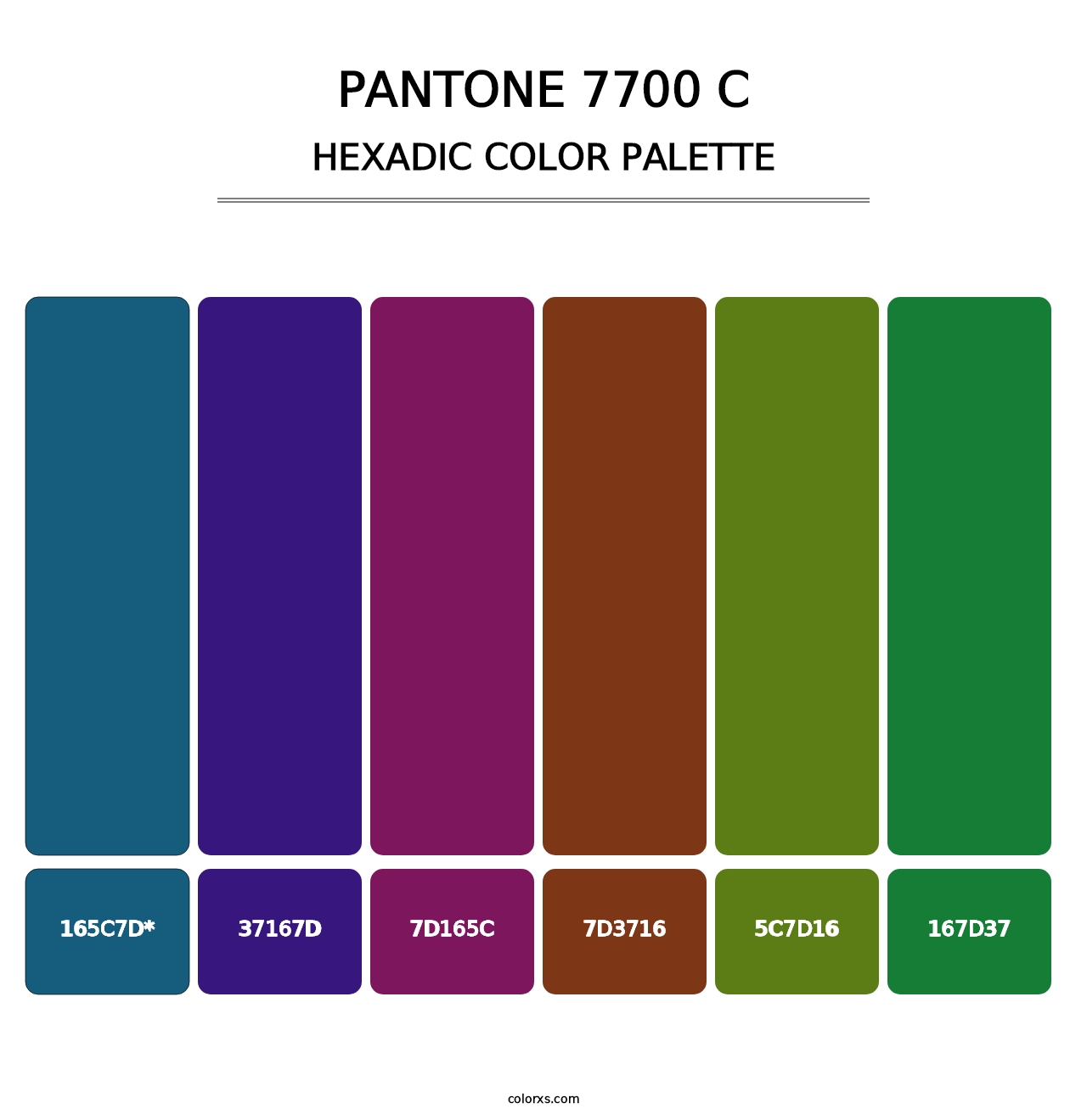 PANTONE 7700 C - Hexadic Color Palette