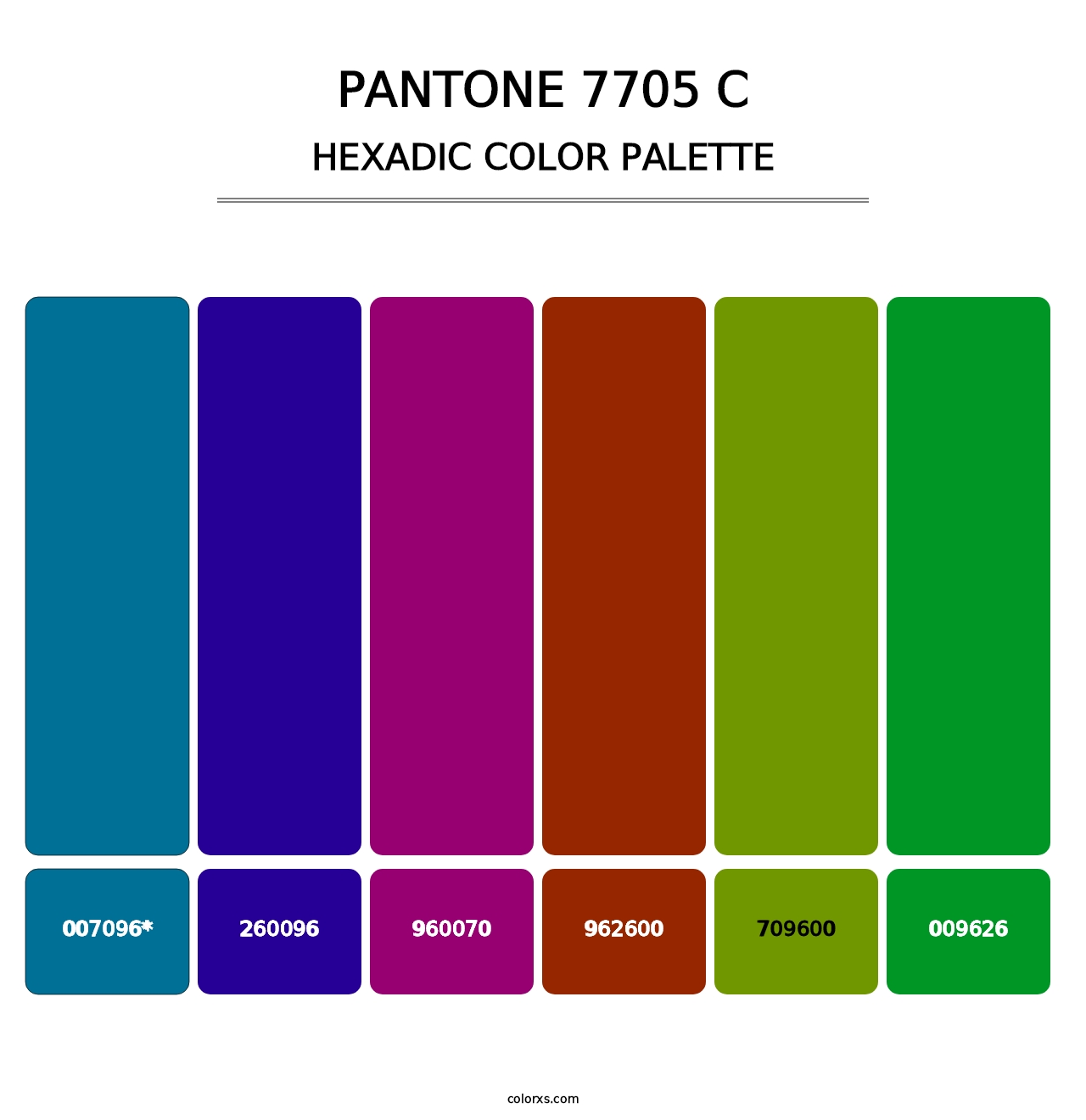 PANTONE 7705 C - Hexadic Color Palette