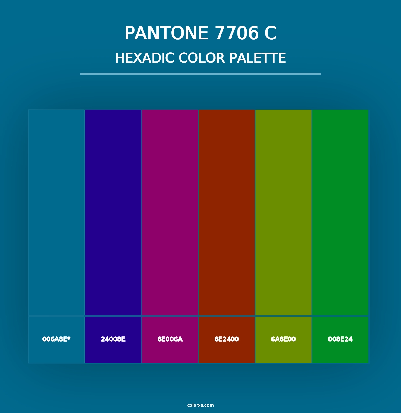 PANTONE 7706 C - Hexadic Color Palette