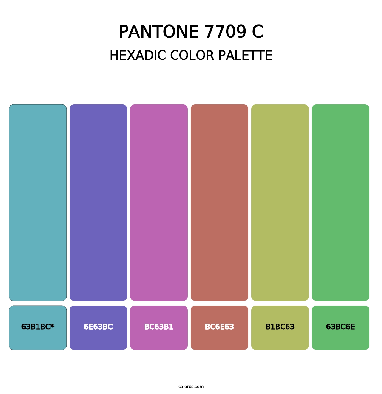 PANTONE 7709 C - Hexadic Color Palette