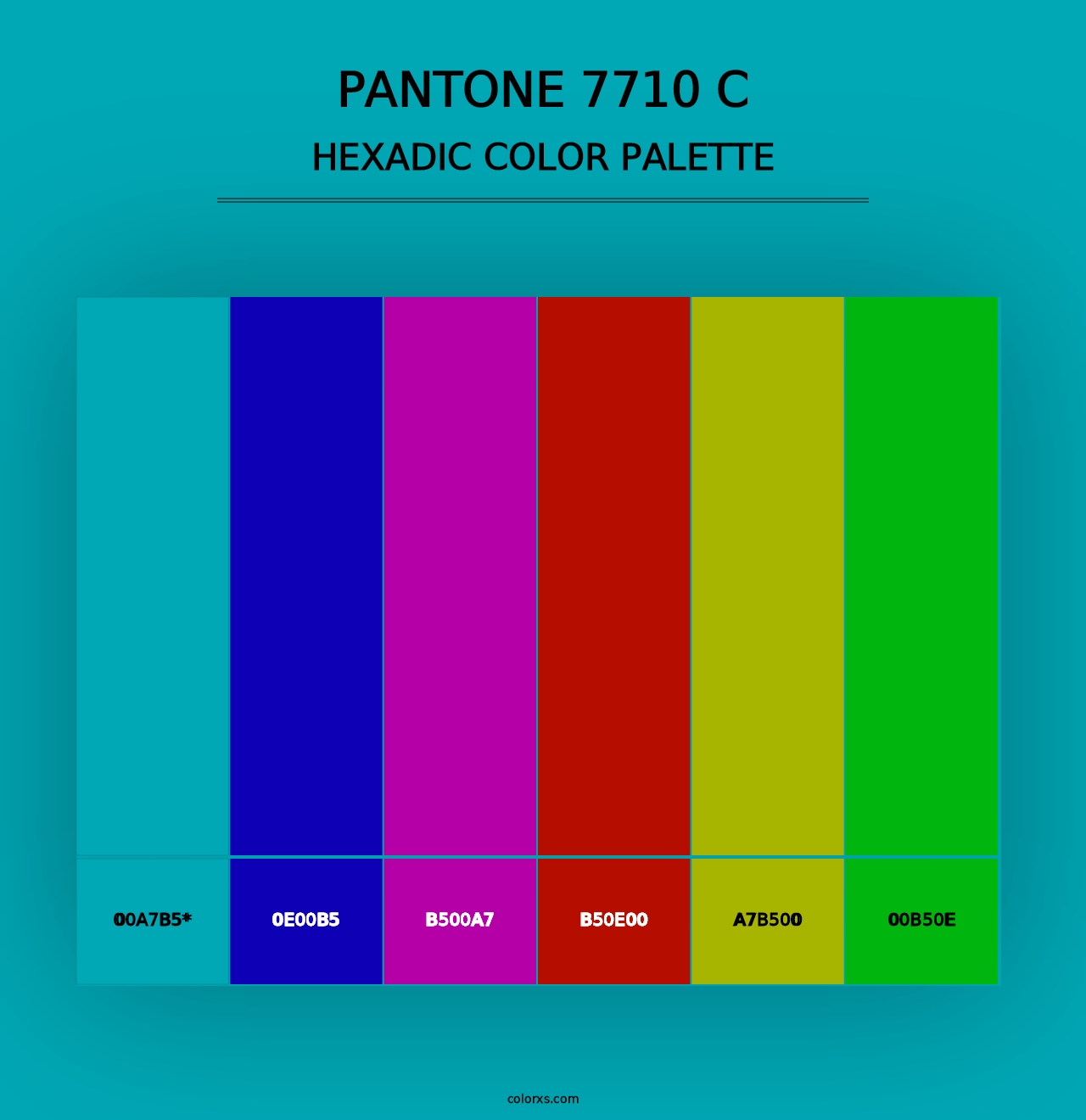 PANTONE 7710 C - Hexadic Color Palette