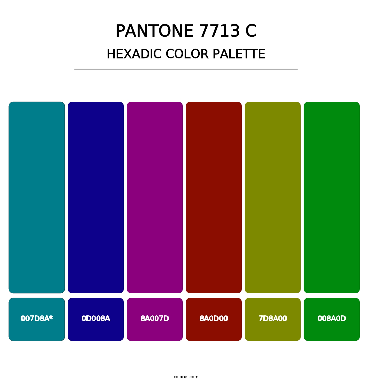 PANTONE 7713 C - Hexadic Color Palette