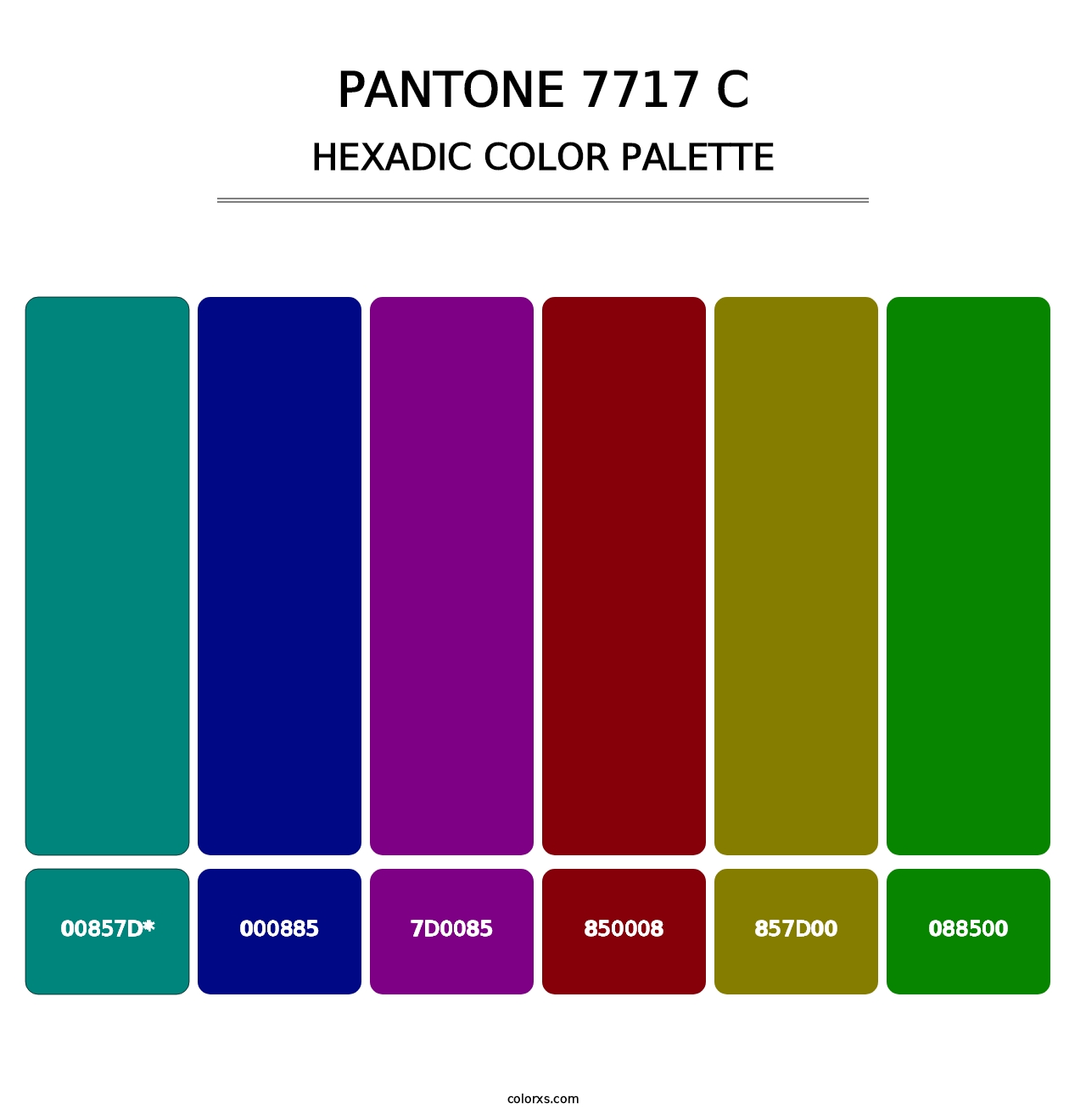 PANTONE 7717 C - Hexadic Color Palette