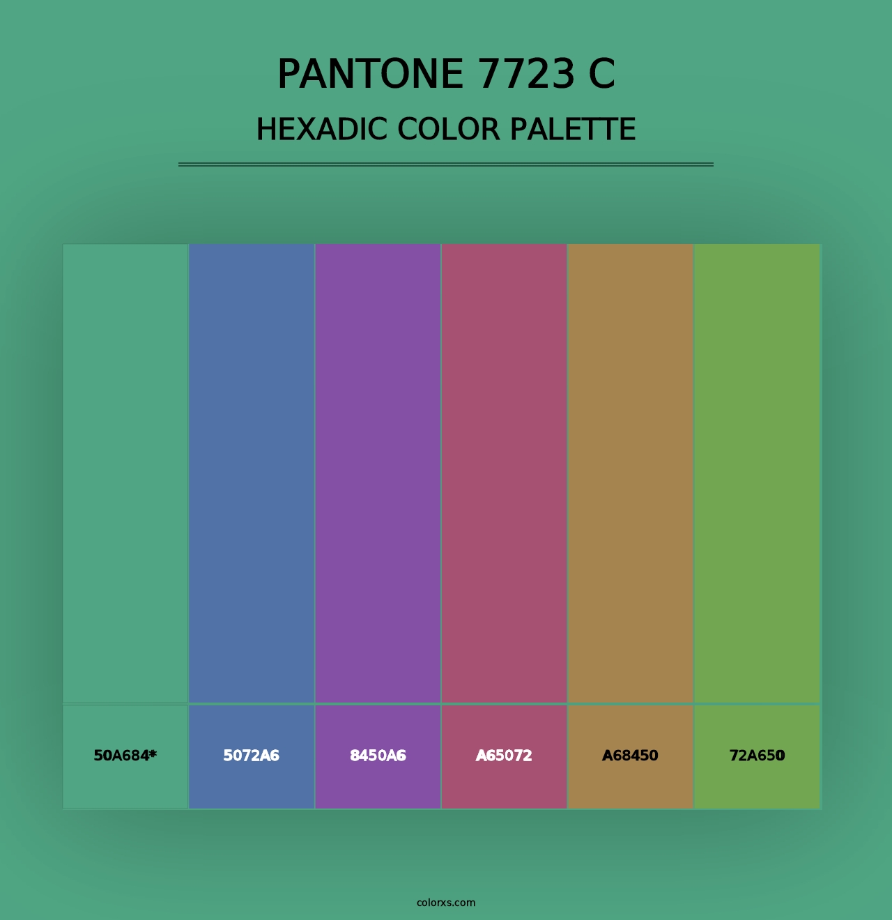 PANTONE 7723 C - Hexadic Color Palette