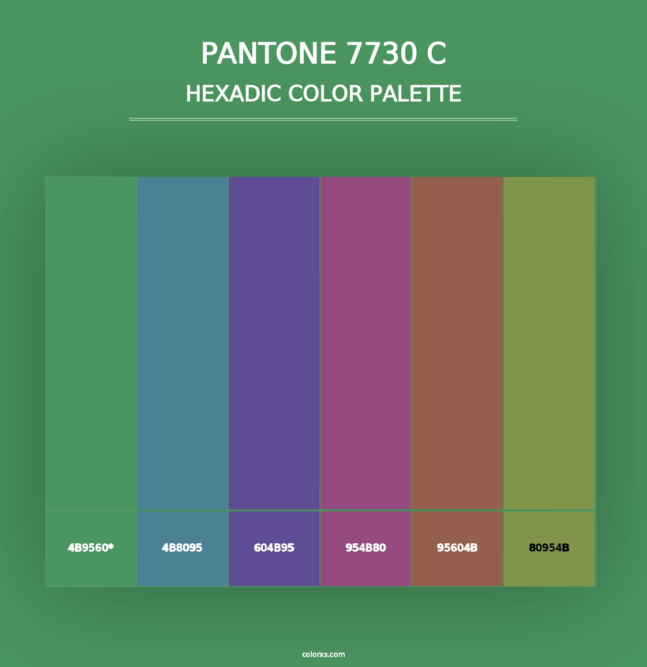 PANTONE 7730 C - Hexadic Color Palette