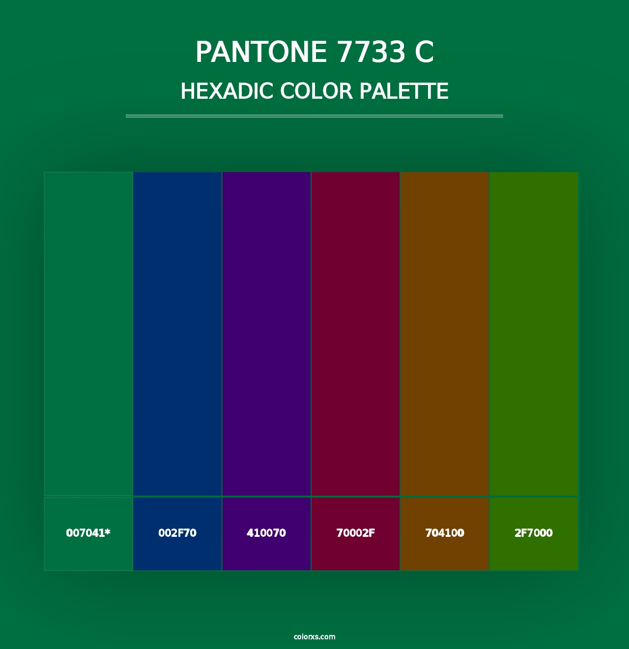 PANTONE 7733 C - Hexadic Color Palette