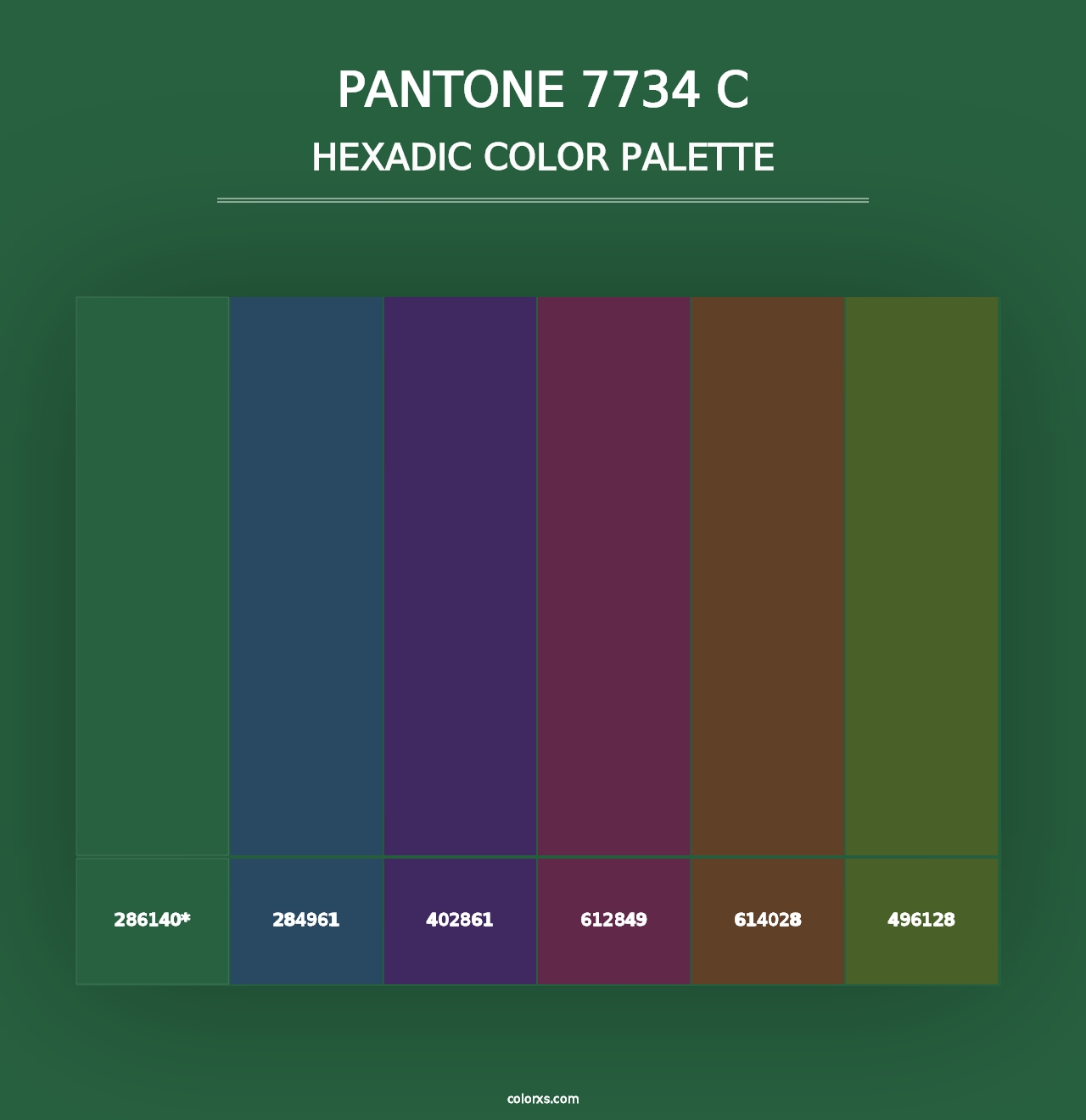 PANTONE 7734 C - Hexadic Color Palette