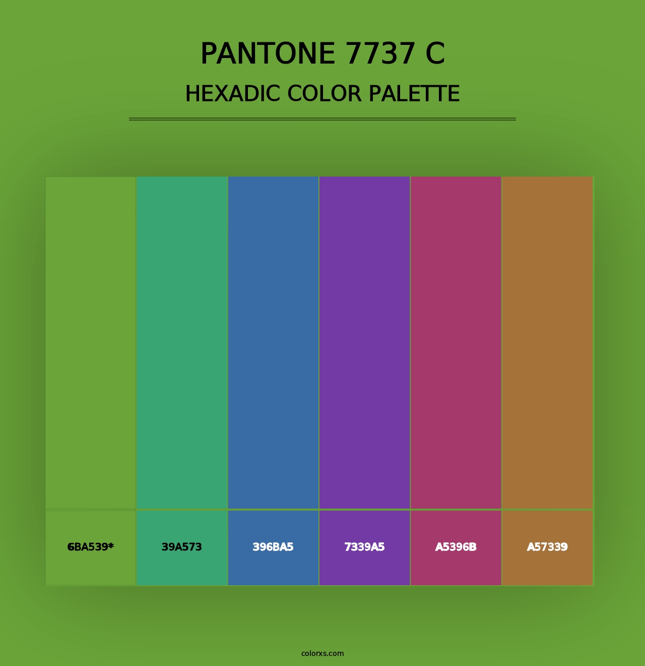 PANTONE 7737 C - Hexadic Color Palette