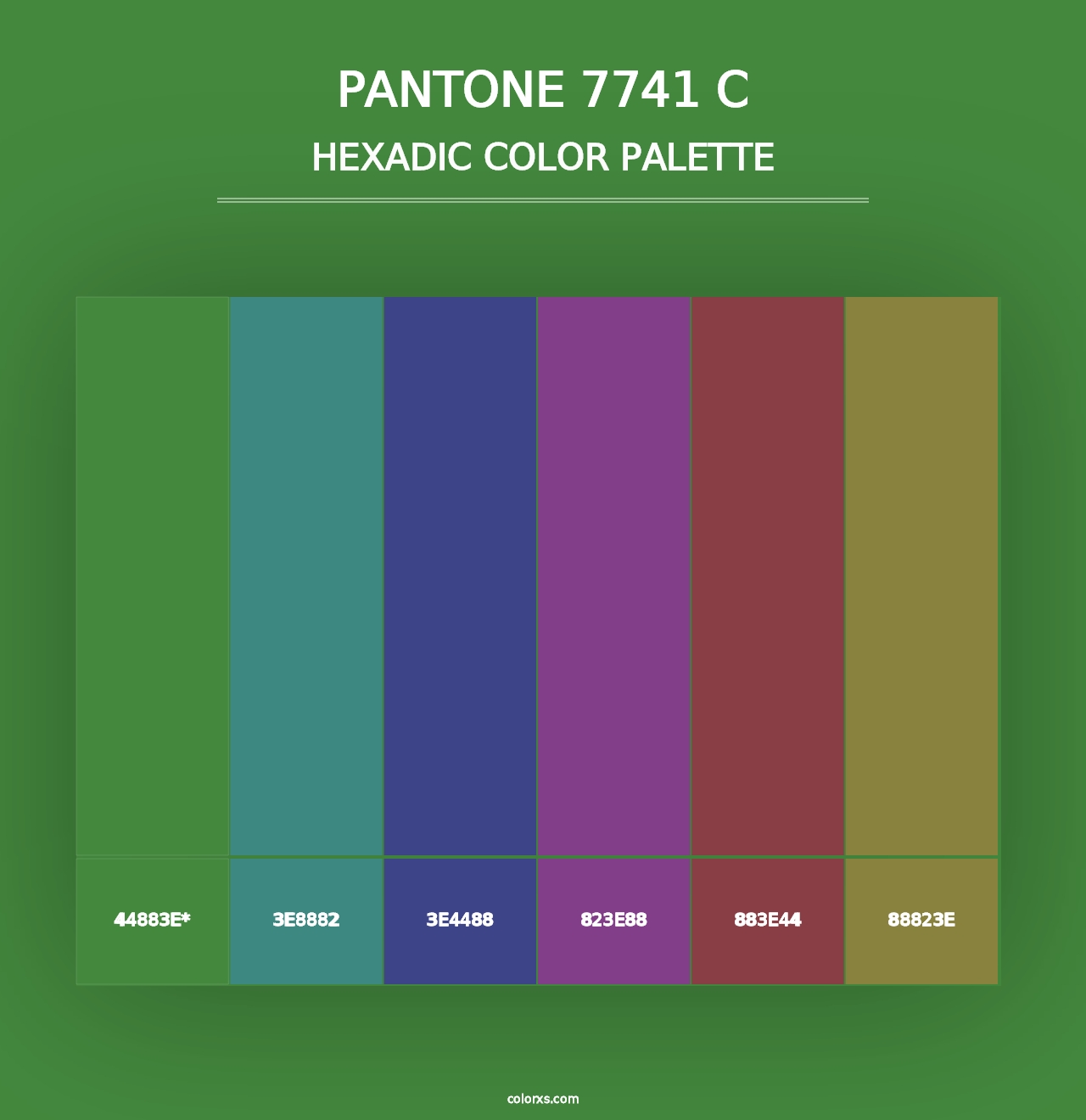 PANTONE 7741 C - Hexadic Color Palette