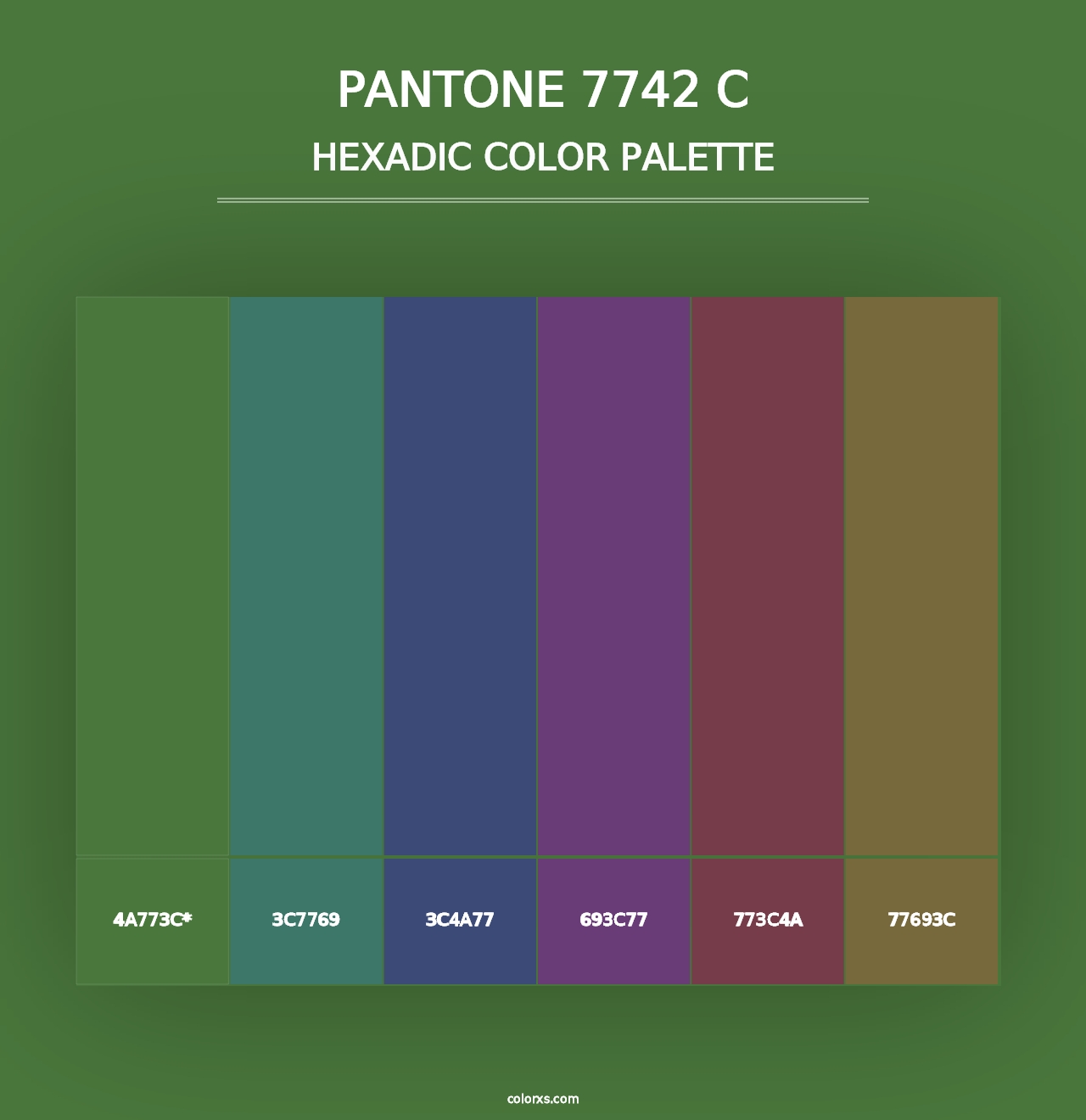 PANTONE 7742 C - Hexadic Color Palette