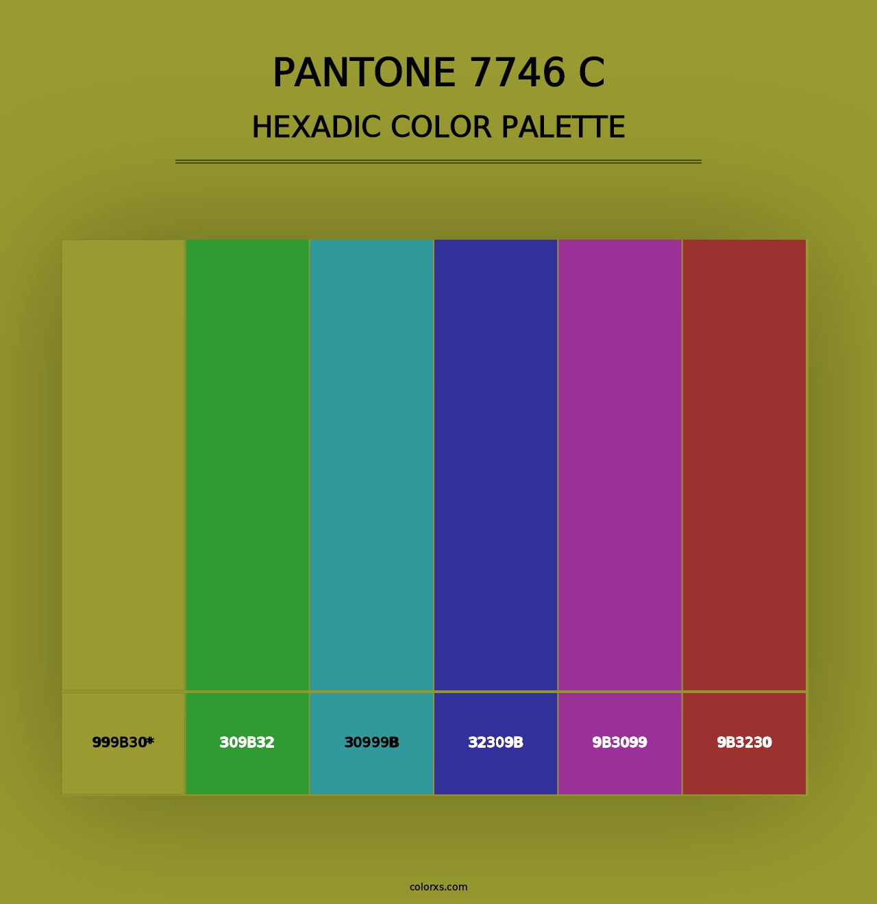 PANTONE 7746 C - Hexadic Color Palette