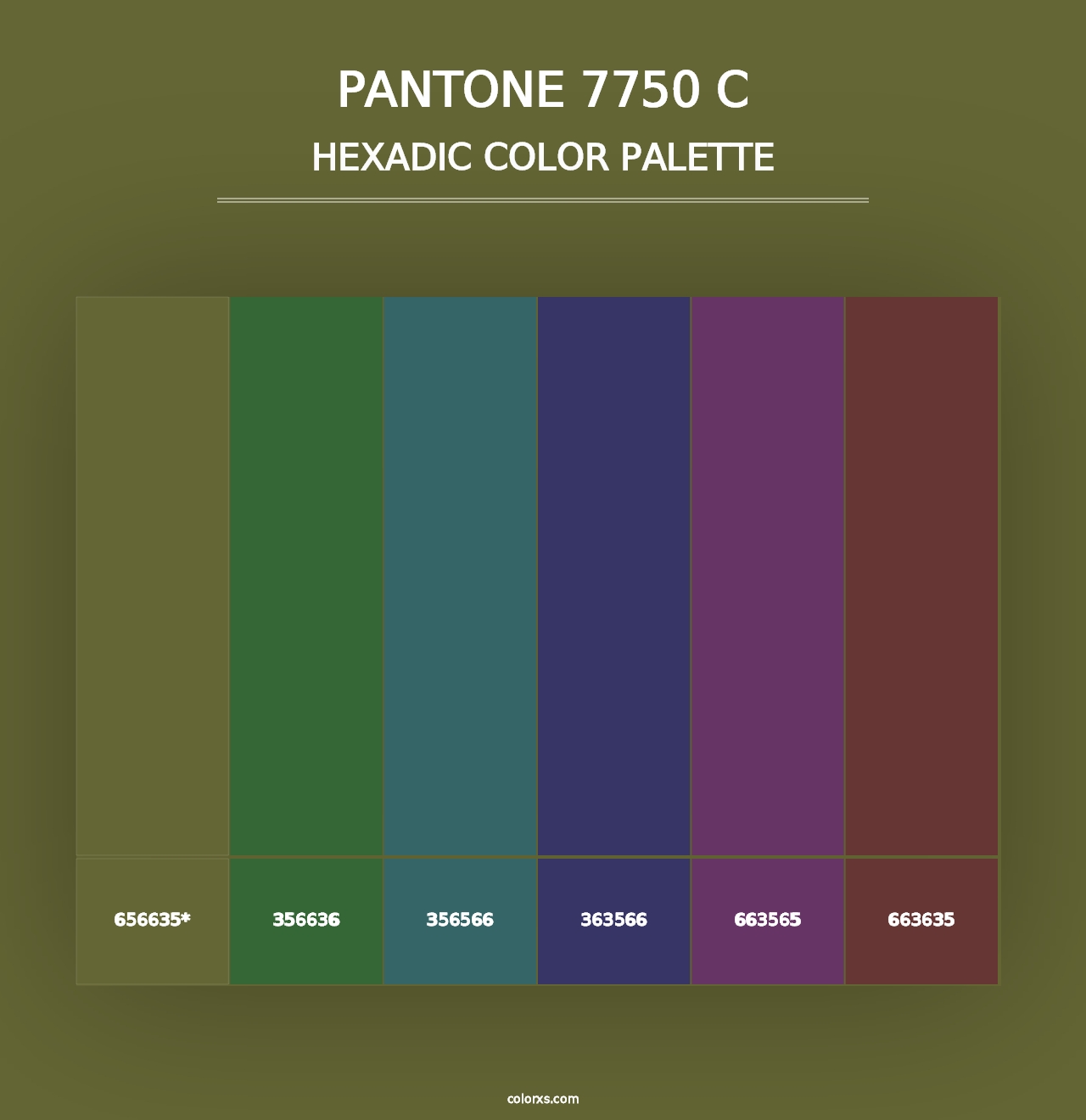 PANTONE 7750 C - Hexadic Color Palette