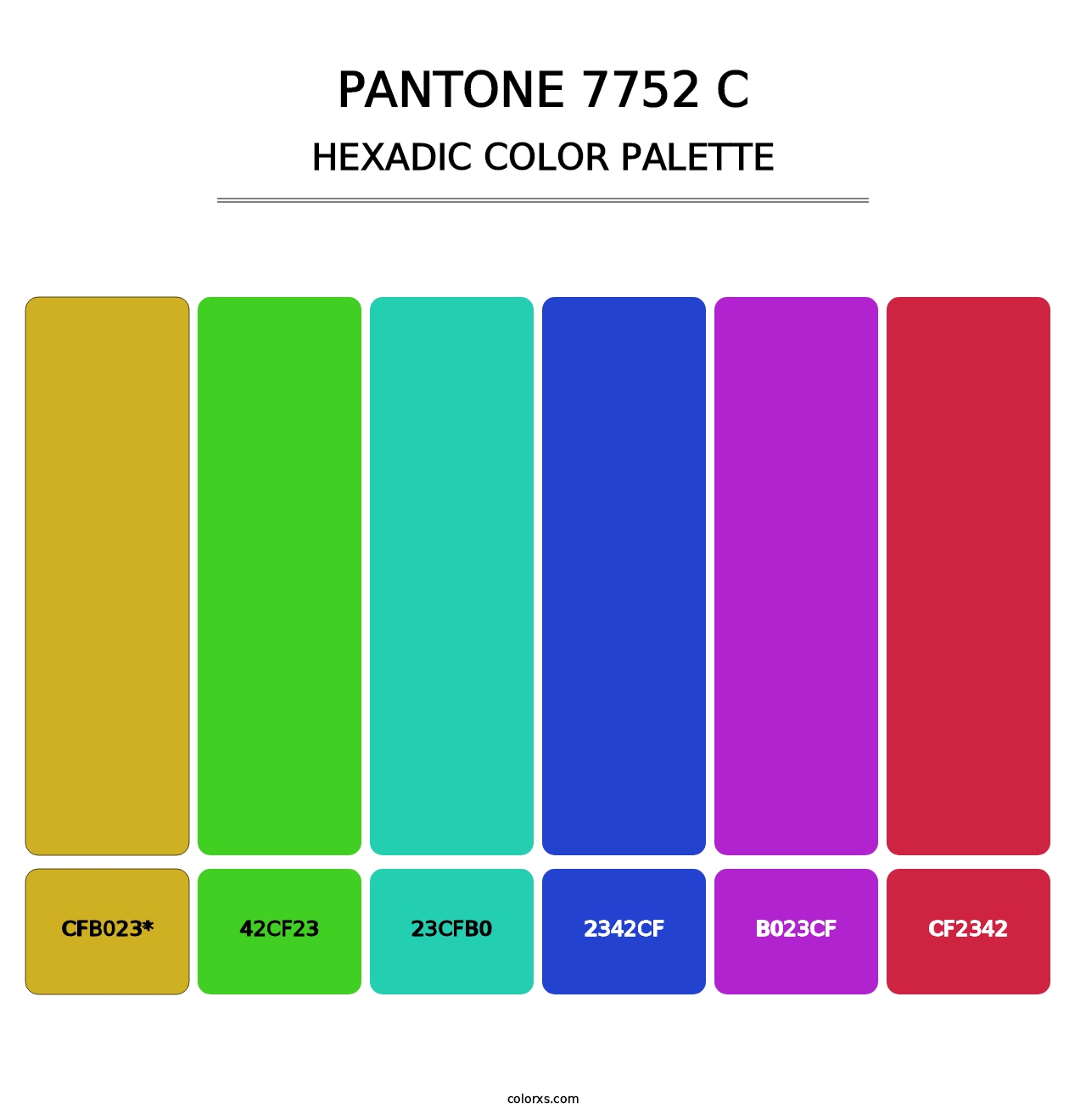 PANTONE 7752 C - Hexadic Color Palette