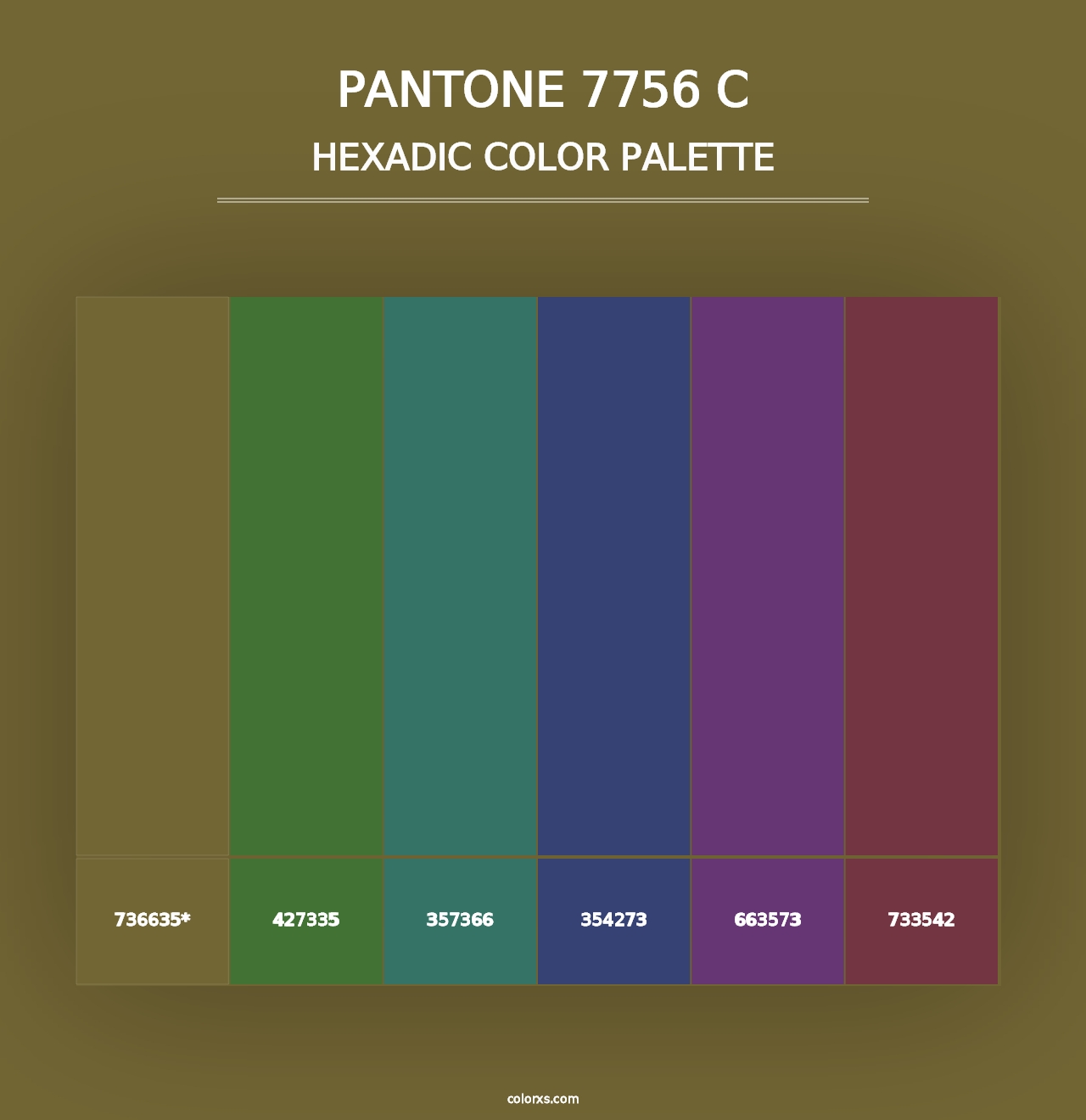 PANTONE 7756 C - Hexadic Color Palette