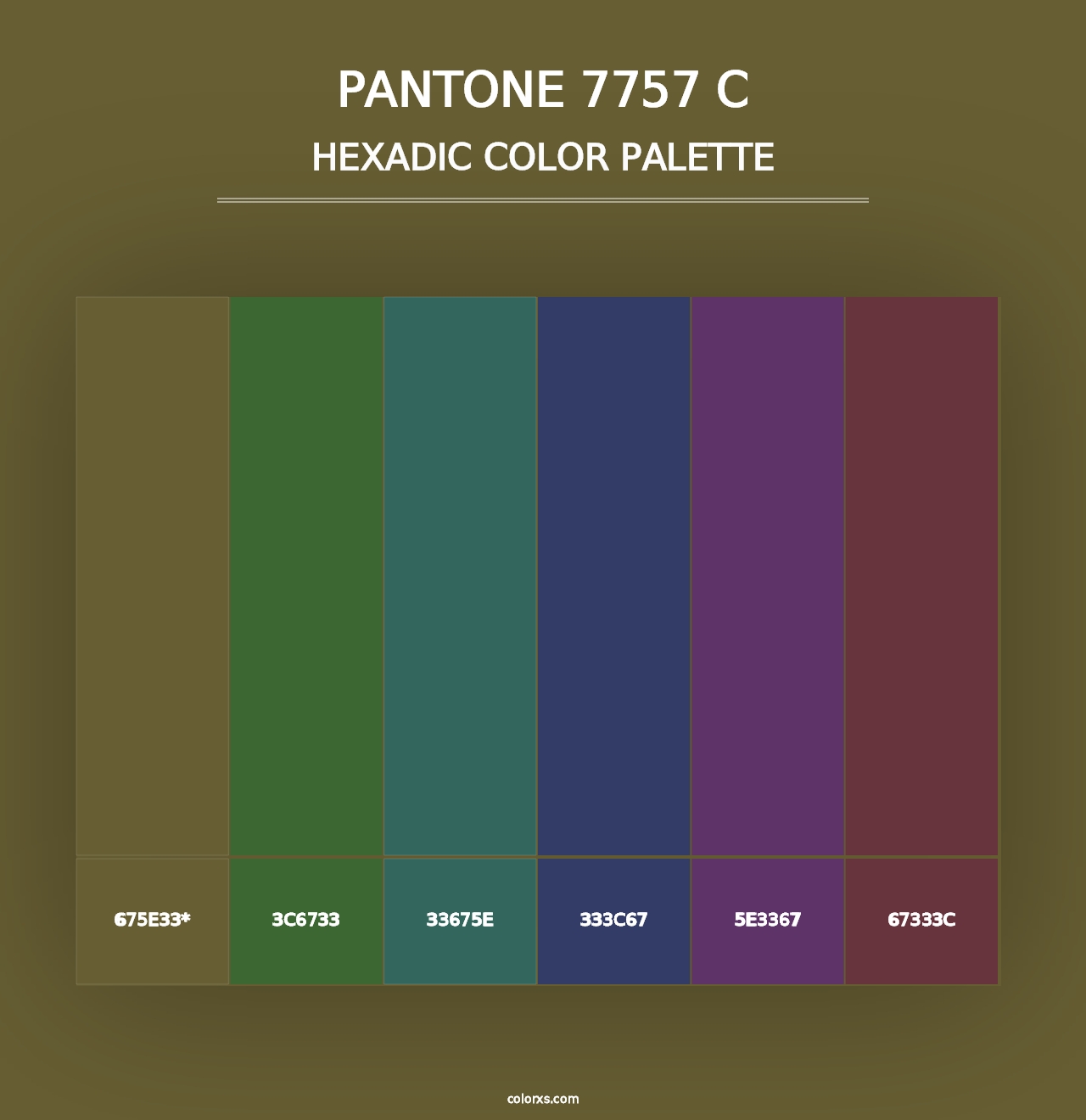 PANTONE 7757 C - Hexadic Color Palette