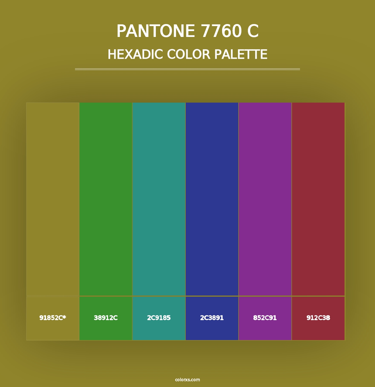 PANTONE 7760 C - Hexadic Color Palette