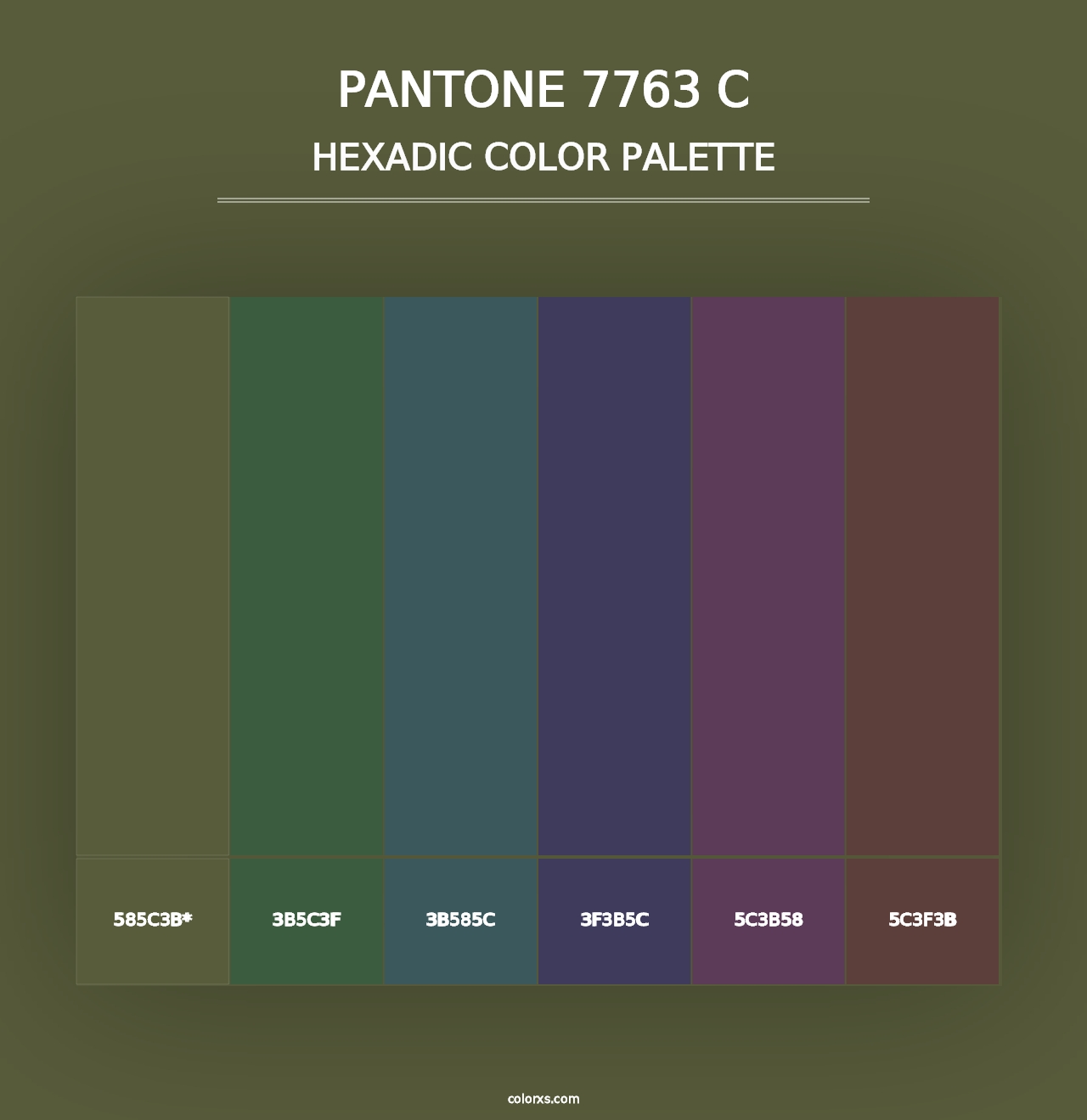 PANTONE 7763 C - Hexadic Color Palette