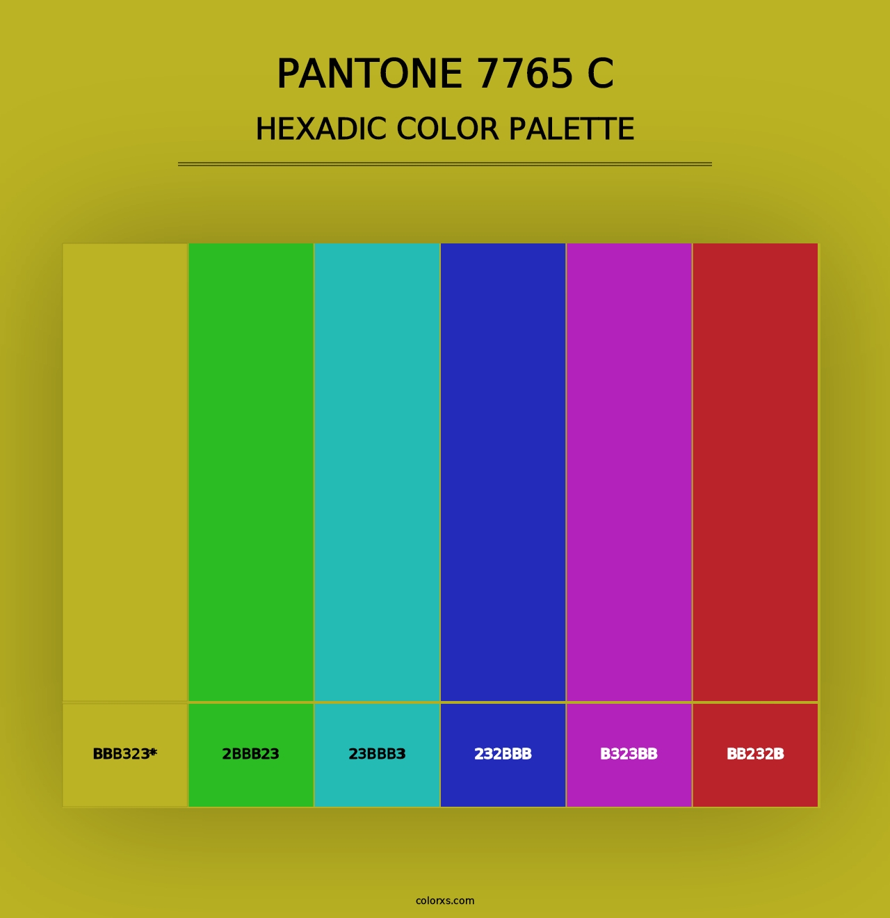 PANTONE 7765 C - Hexadic Color Palette