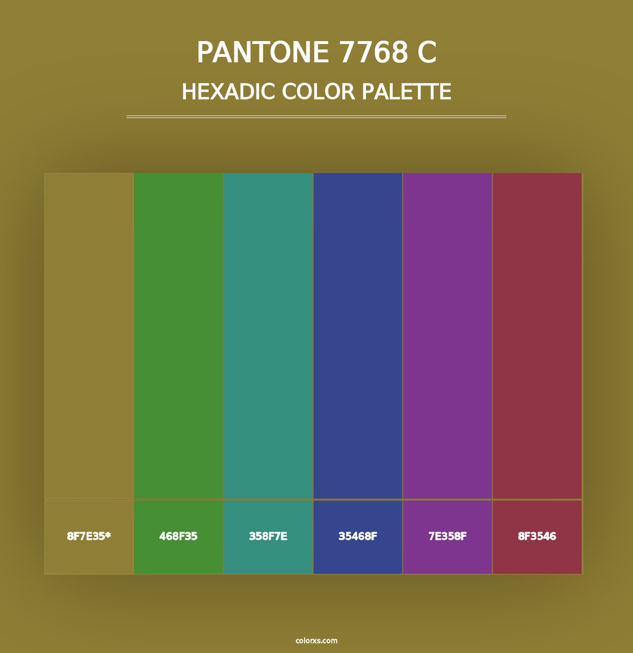 PANTONE 7768 C - Hexadic Color Palette