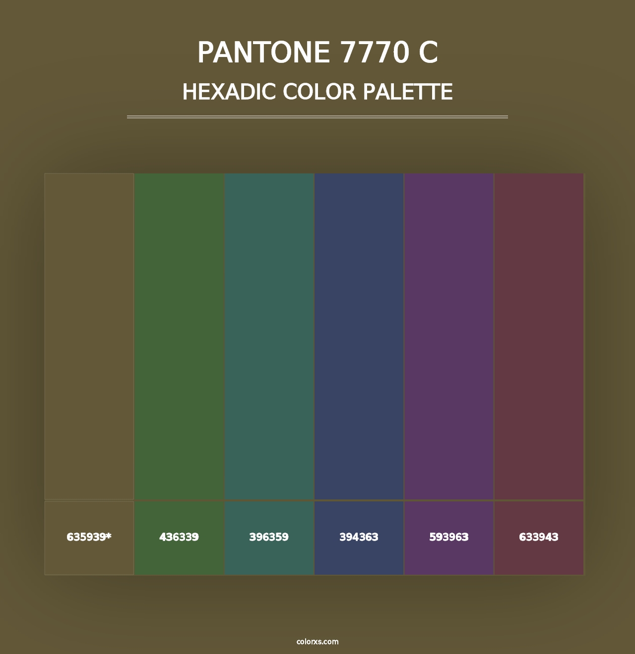 PANTONE 7770 C - Hexadic Color Palette